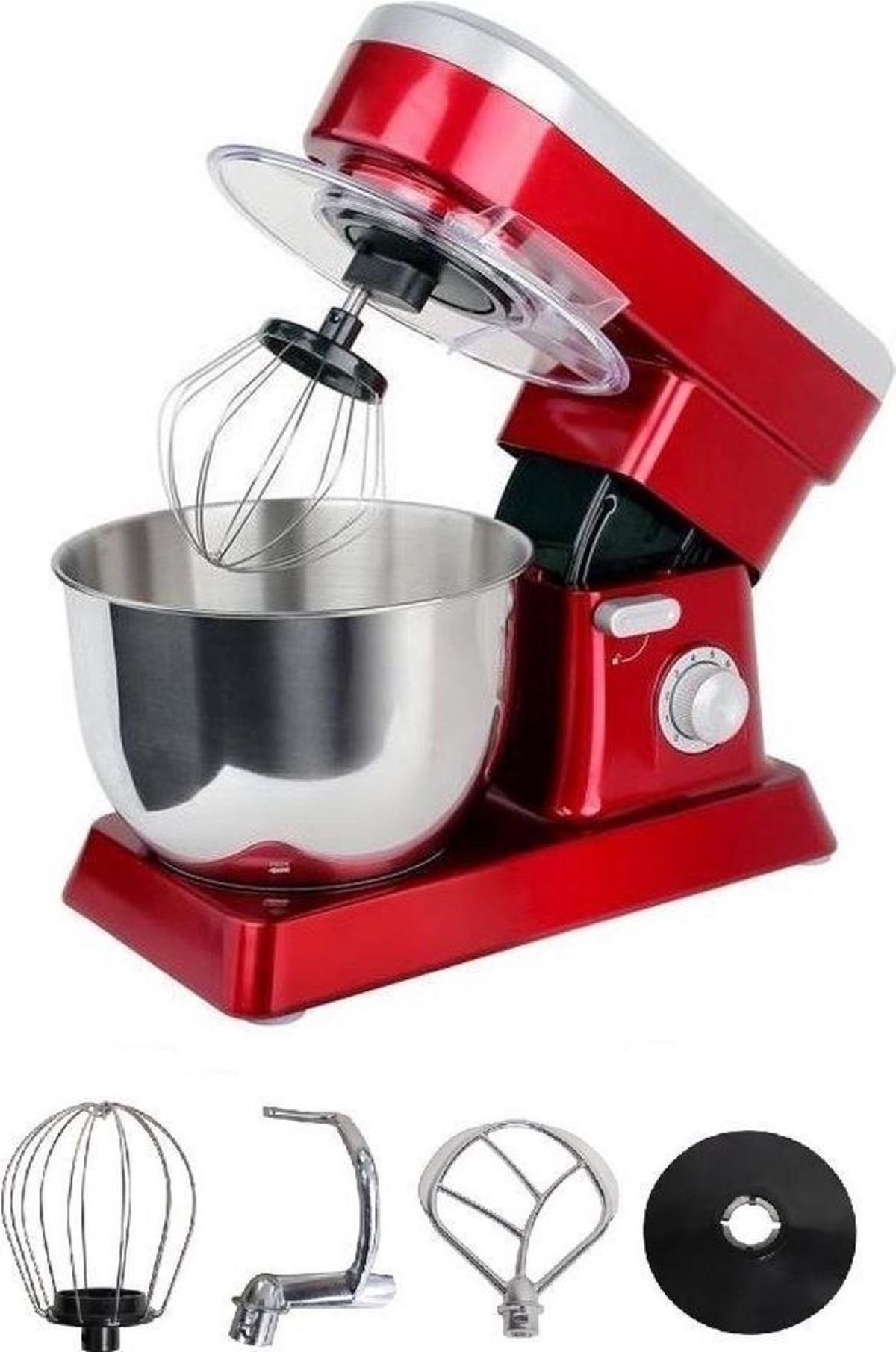 Royal Swiss Küchenmaschine, Royal Swiss Küchenmaschine- 10-stufige Küchenmaschine 6,3 Liter Rot | Multifunktionsküchenmaschinen