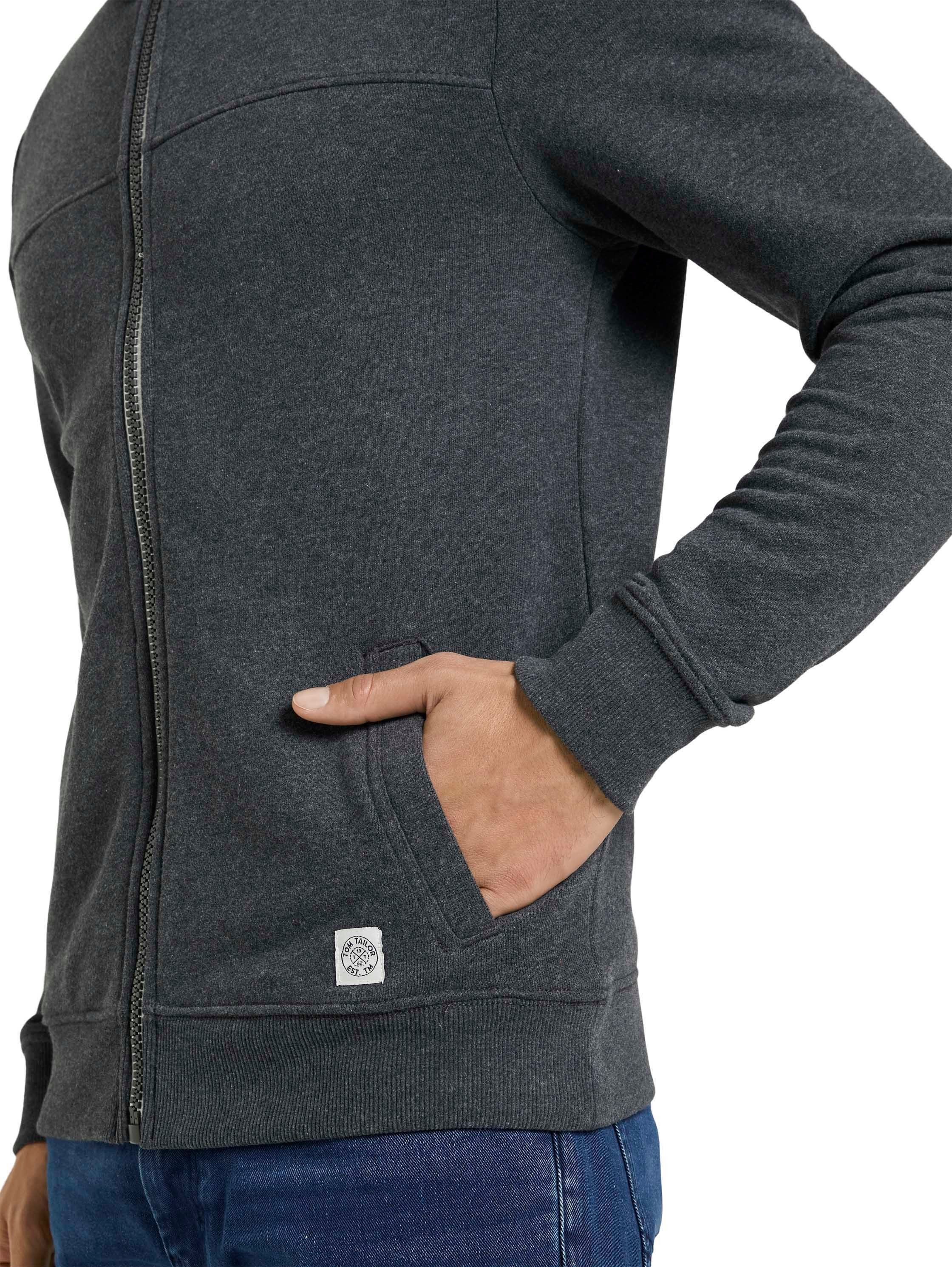 TOM TAILOR Sweatjacke Regular mit halswärmendem Stehkragen – Bild 5 von 5