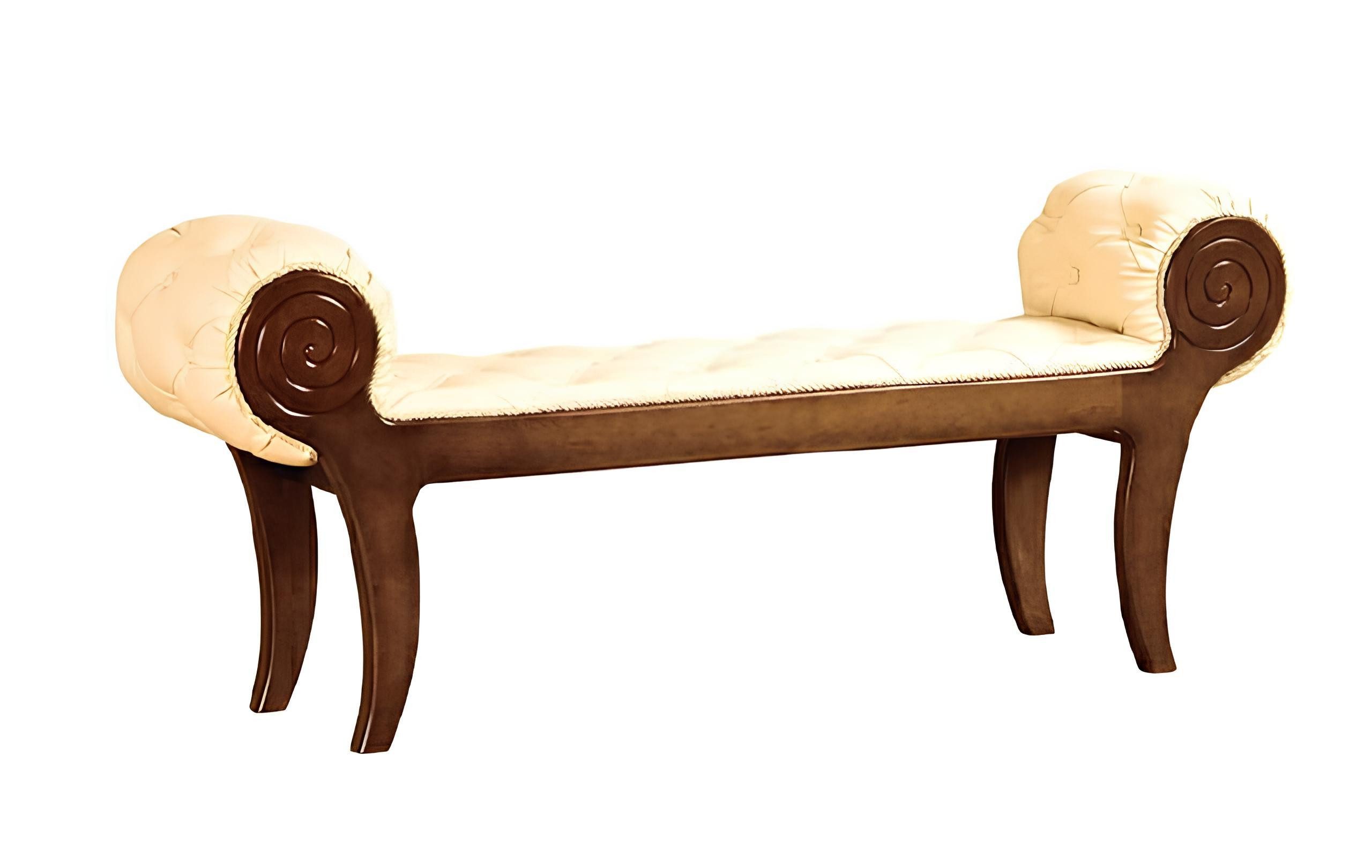 Xlmoebel Sitzbank Vintage Fußhocker im rustikalen Design aus hochwertigem Material (1-St., KLASSISCHER HOCKER RETRO RUSTIKAL HOCKER - Model N), Hergestellt in Europa