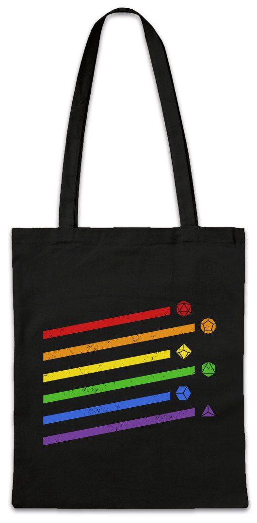 Urban Backwoods Beuteltasche RPG Dices Rainbow Stofftasche Pen Paper Dungeons Würfel Dragons Role (1-tlg), Play Playing Rollenspieler