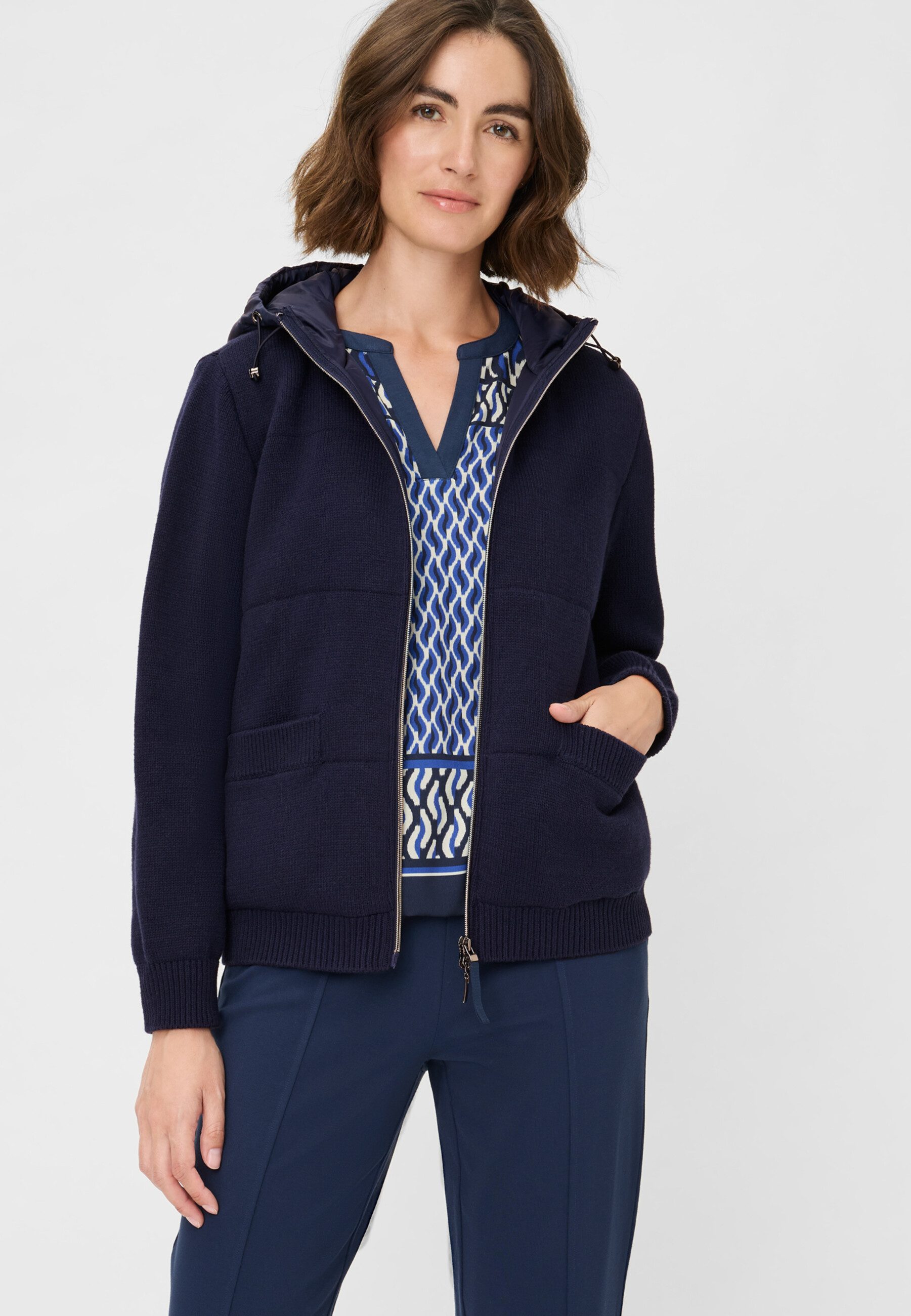 Olsen Cardigan mit Kapuze