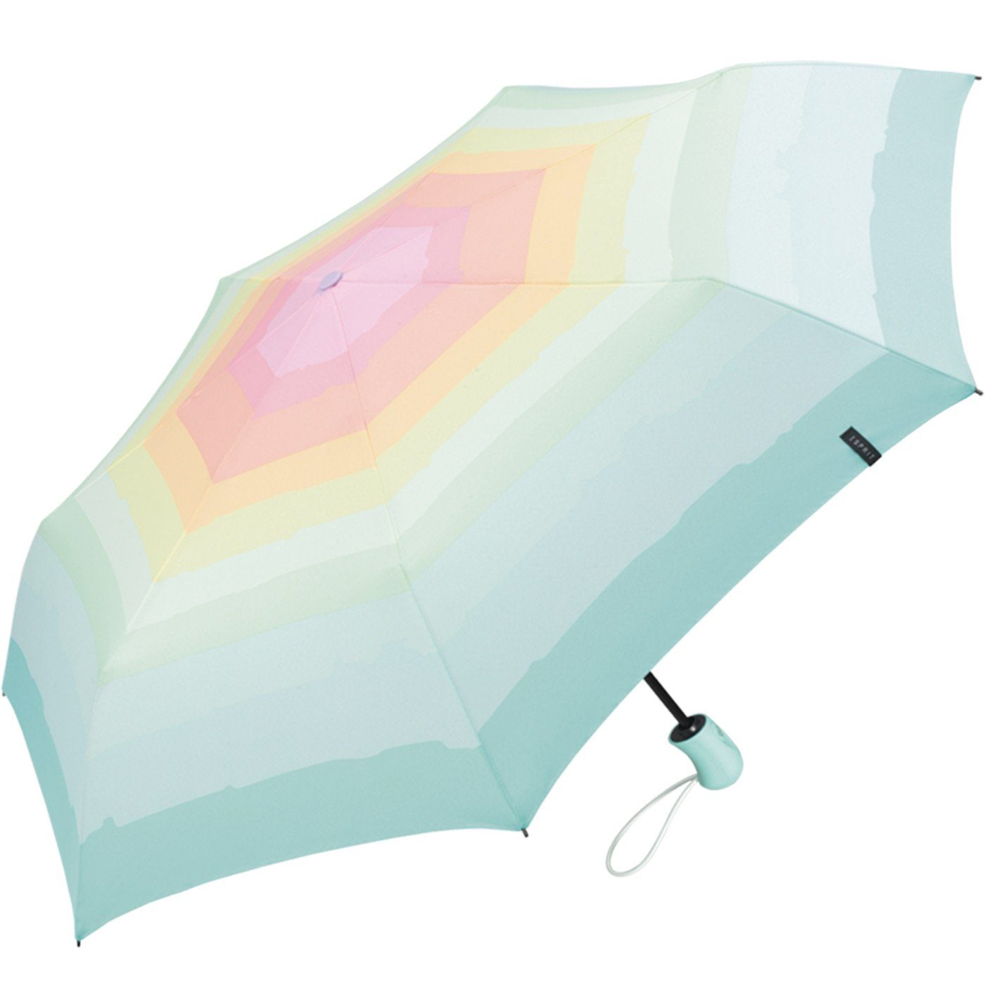 Esprit Taschenregenschirm Easymatic Light Auf-Zu Automatik Rainbow Dawn, st günstig online kaufen