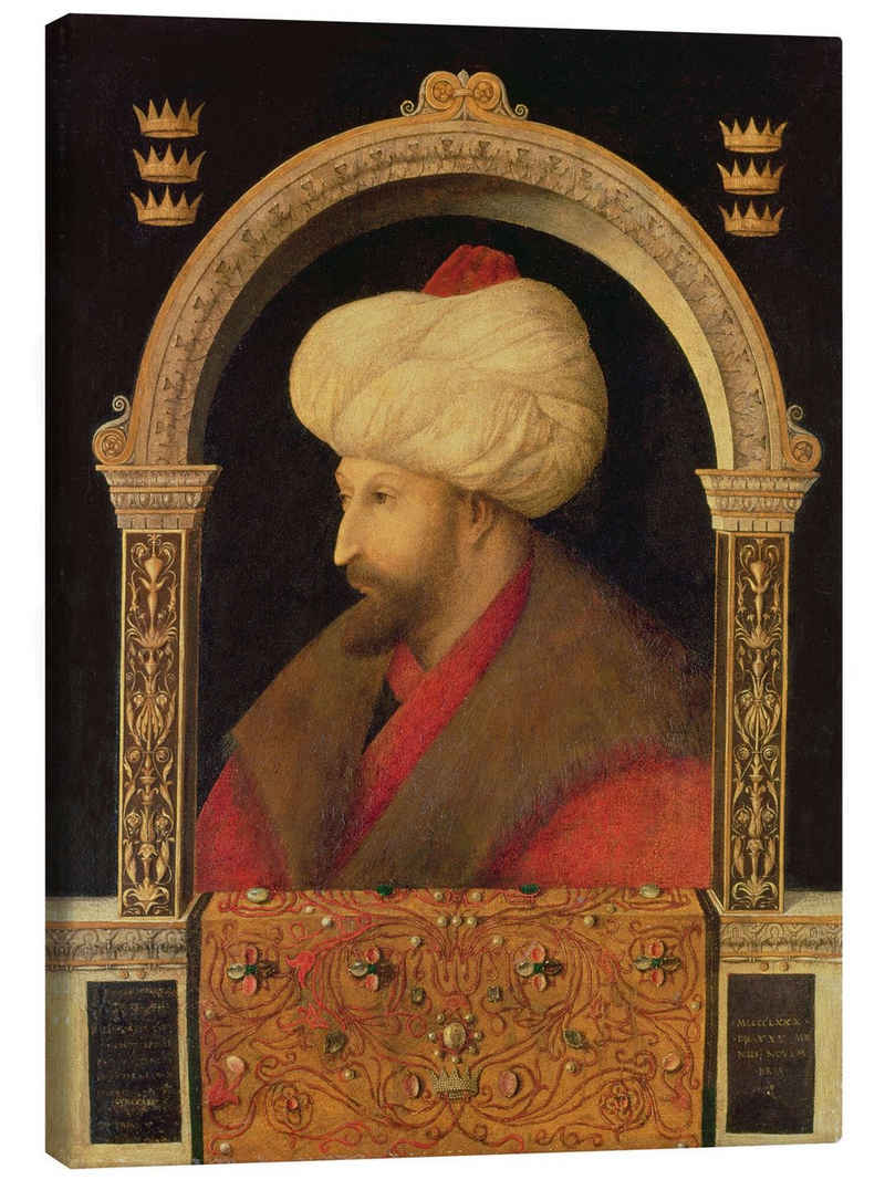 Posterlounge Leinwandbild Gentile Bellini, Der Sultan Mehmet II, Malerei