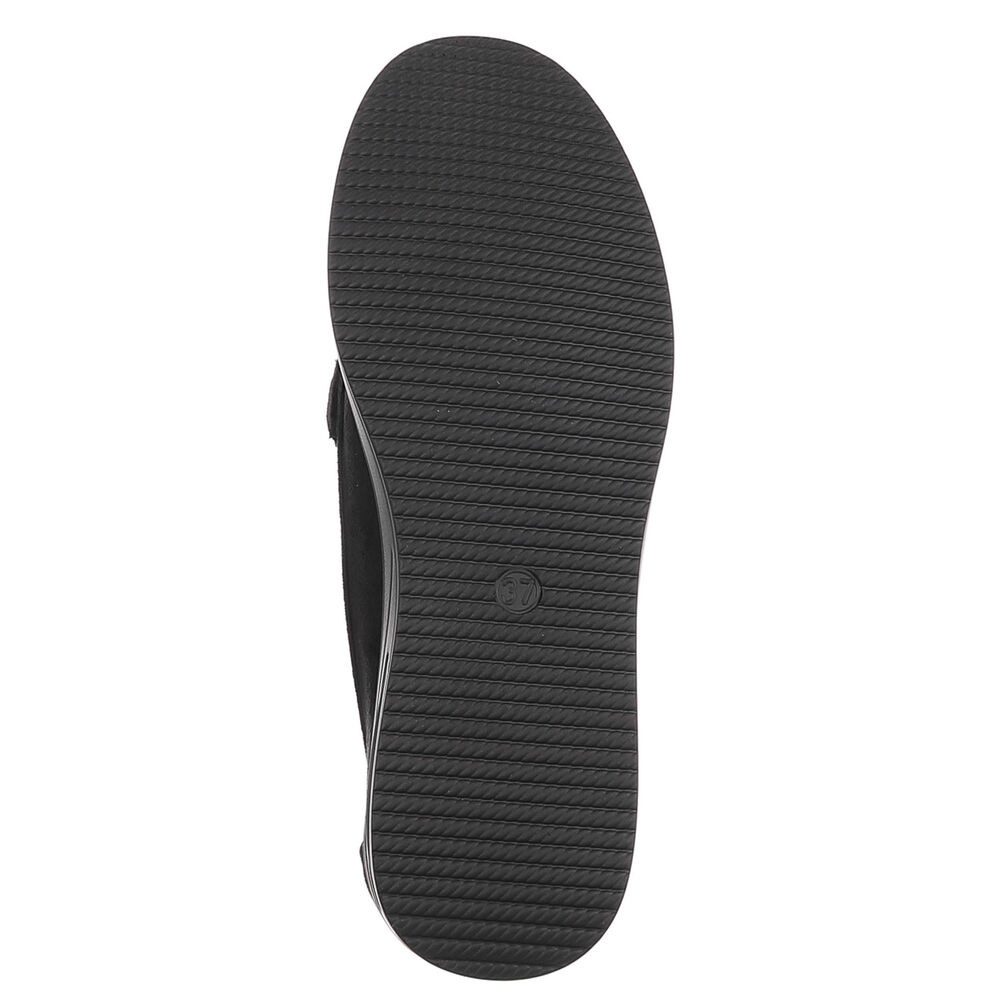 Ital-Design Eleganter Mokassin für Damen – Bequem und vielseitig Slipper (91409606) Keilabsatz/Wedge Mokassins in Schwarz