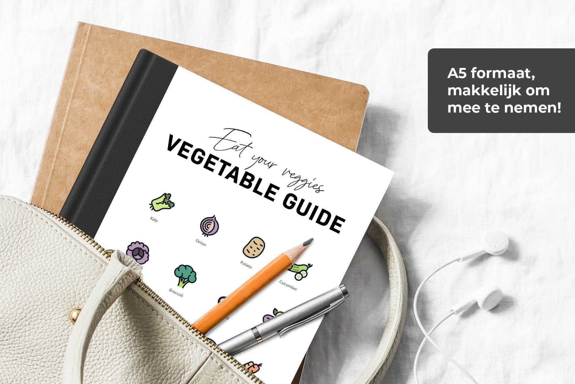 MuchoWow A5, Journal, Küche Notizbuch 98 Merkzettel, Seiten, Lebensmittel, Notizheft, - Tagebuch, - Haushaltsbuch - Lebensmittel Gemüse