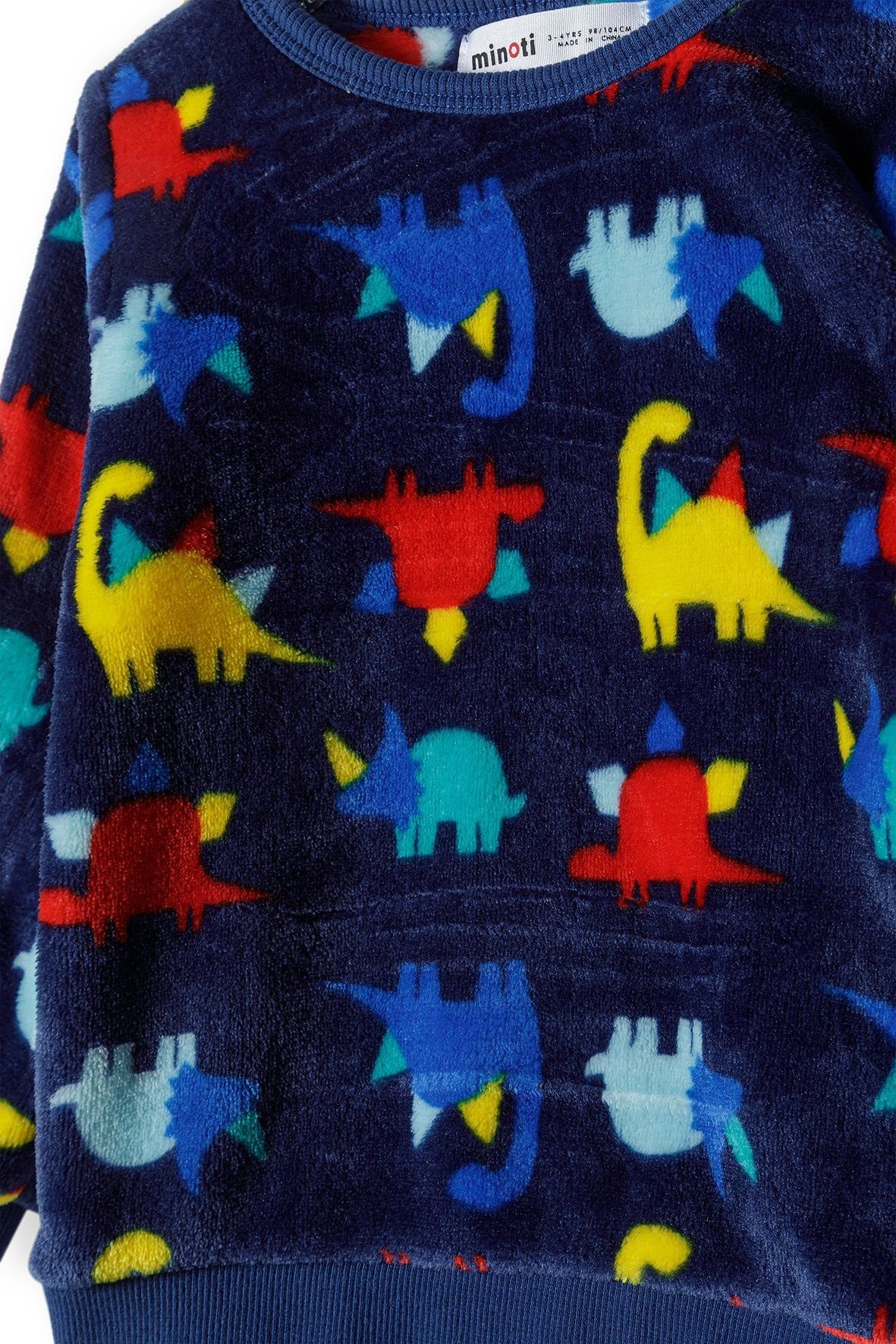 aus Teddyfleece Pyjama MINOTI Dunkelblau (12m-8y)