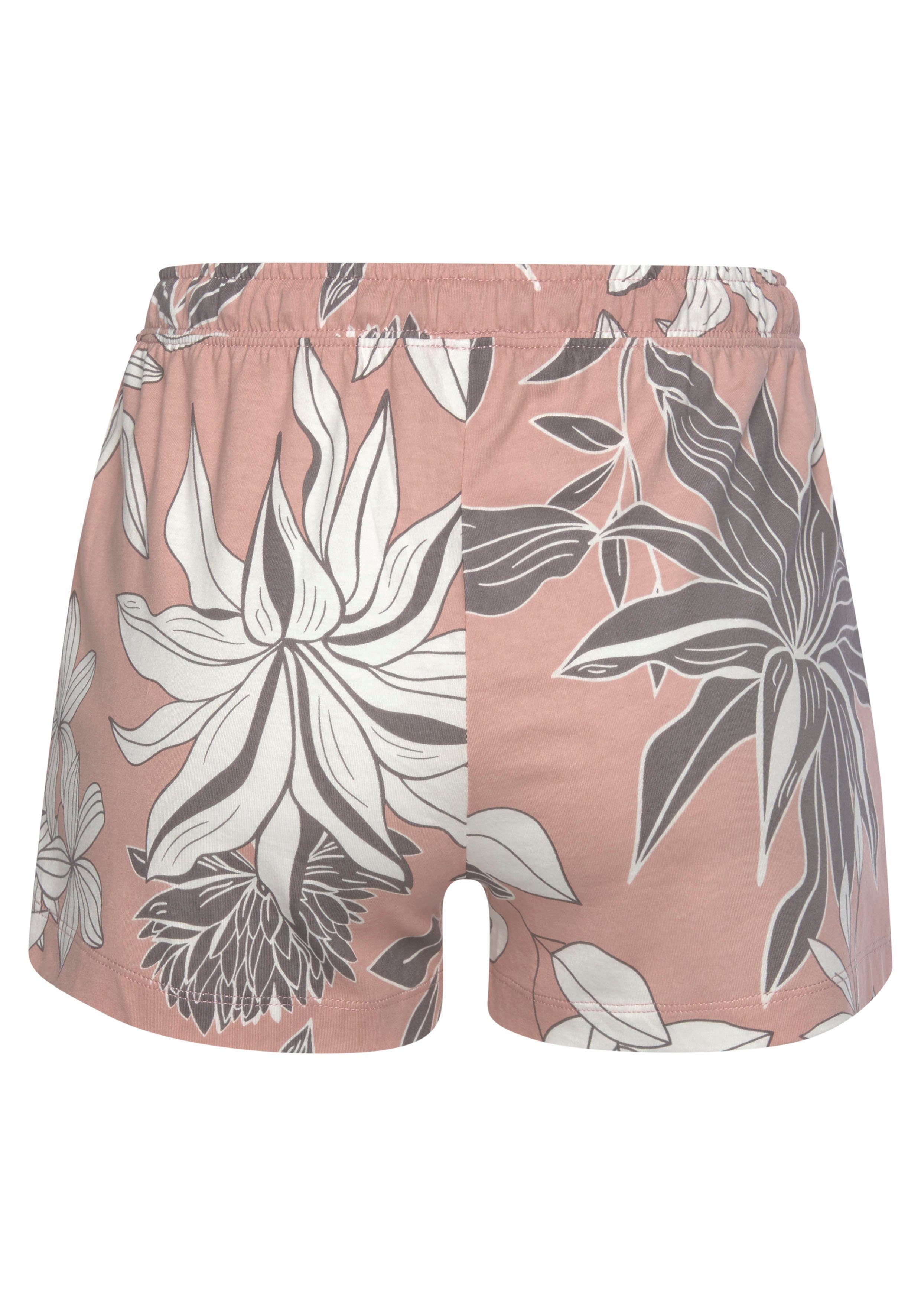 LASCANA Schlafshorts mit floralem Druck