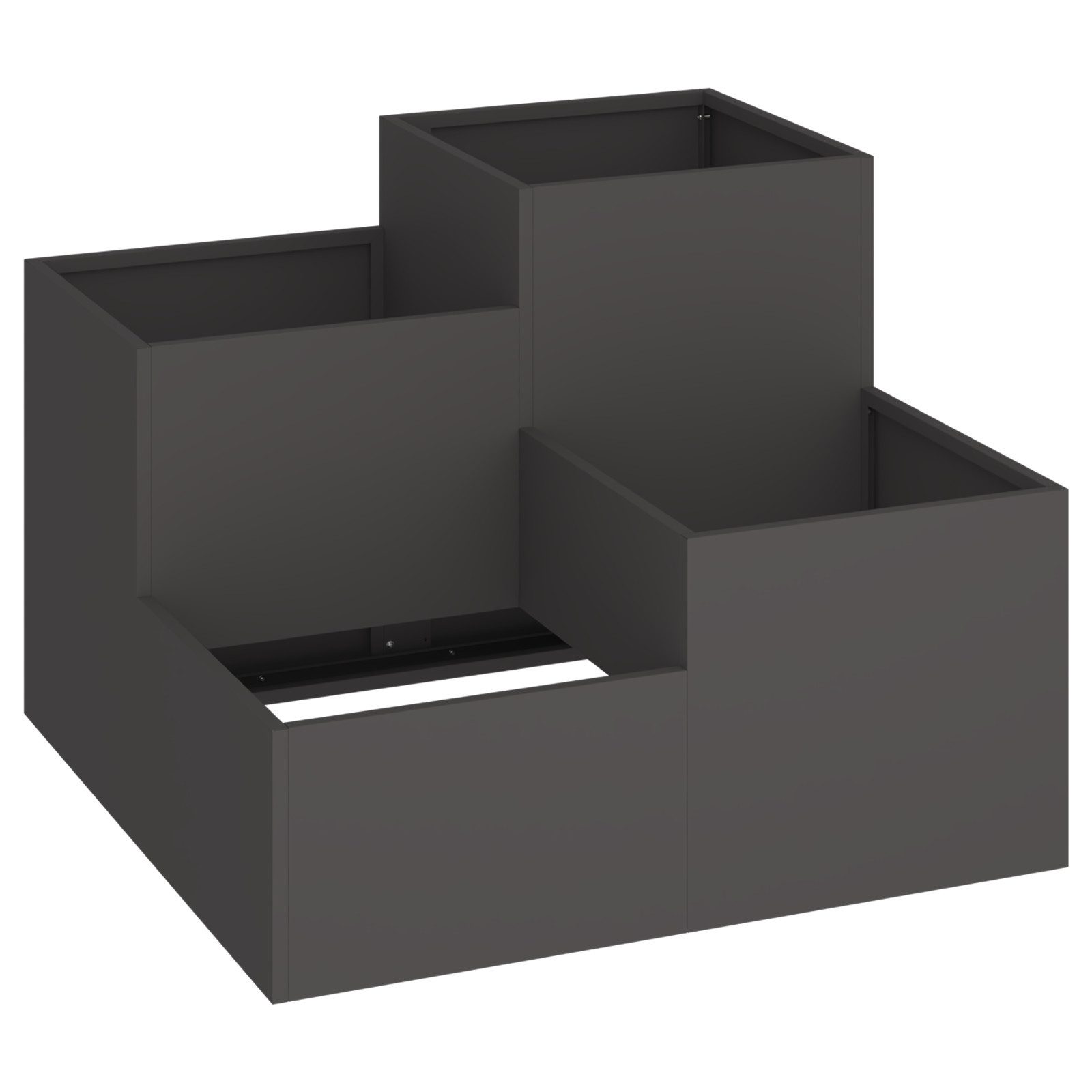 vidaXL Blumentopf Pflanzkübel 100x100x60 cm Schwarz günstig online kaufen