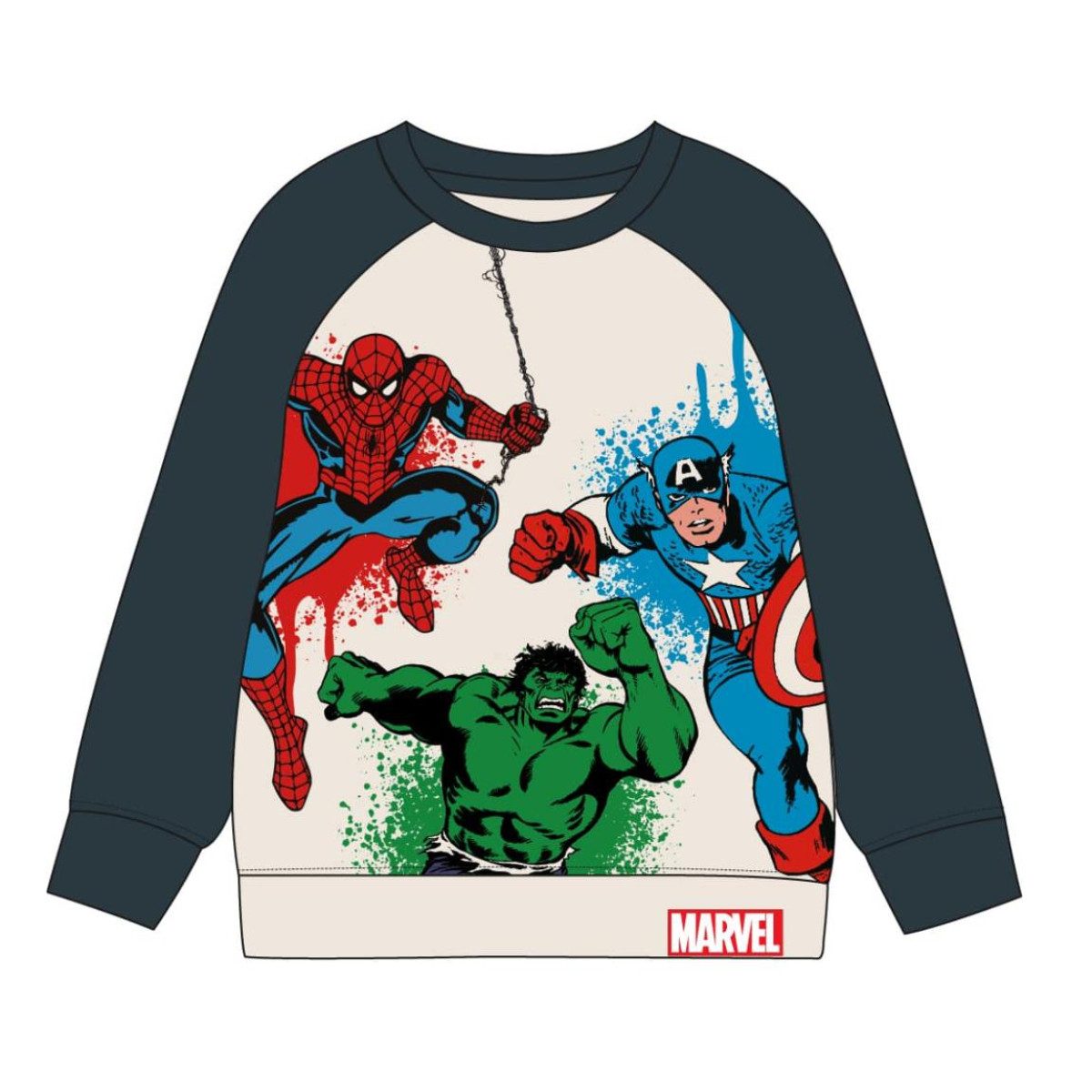 Cerda Sweatshirt Marvel Avengers Kinder Baumwoll-Mix angeraut bequem