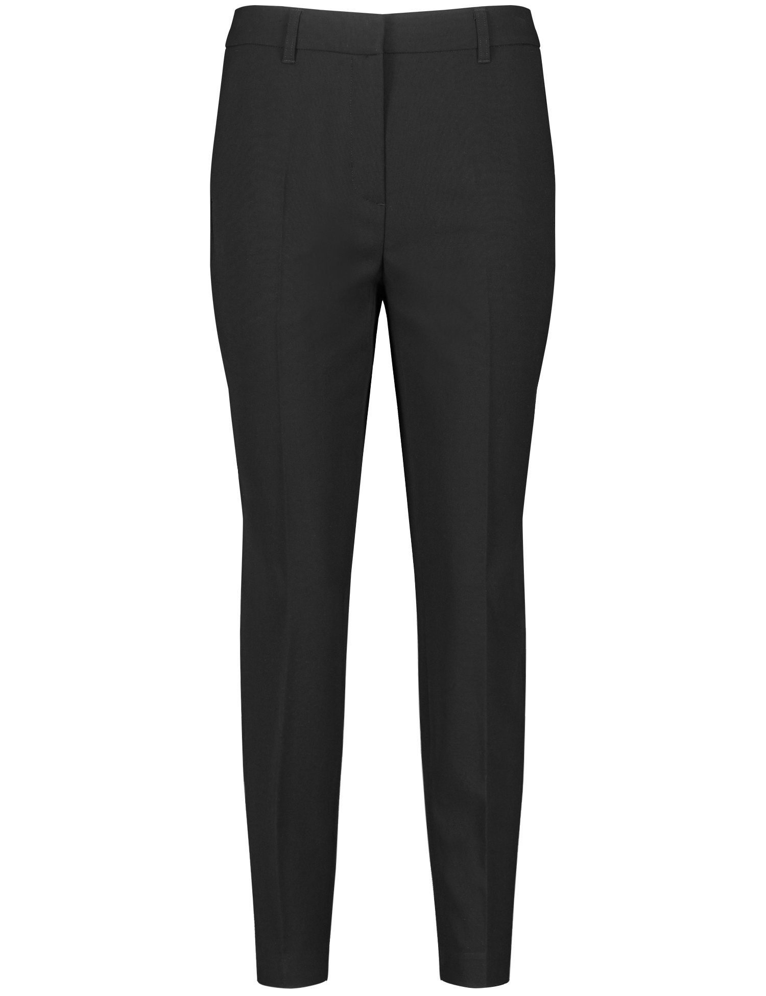 Taifun Stoffhose Knitterarme 7/8 Hose Schwarz Slim