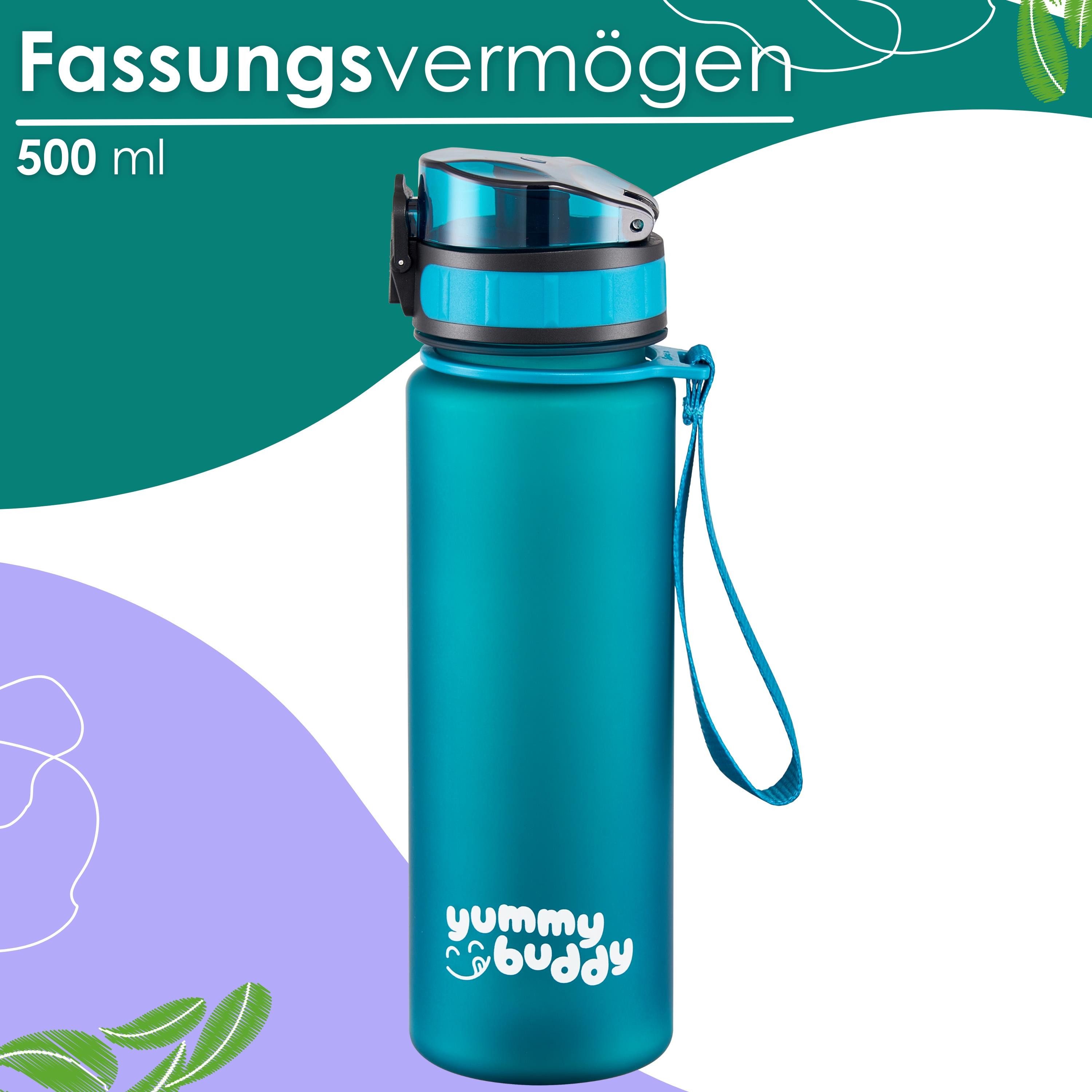 ecosa Trinkflasche EO-8193 yummy buddy, BPA-frei,Tritan,spülmaschinengeeignet,lebensmittelecht,robust