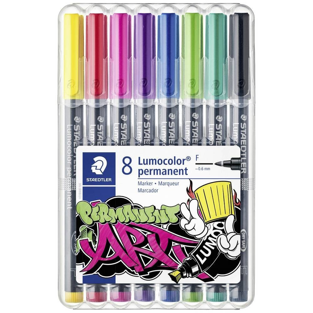 STAEDTLER Folienstift Lumocolor® permanent pen 318 Permanent-Universalstifte F 318 WP8-1