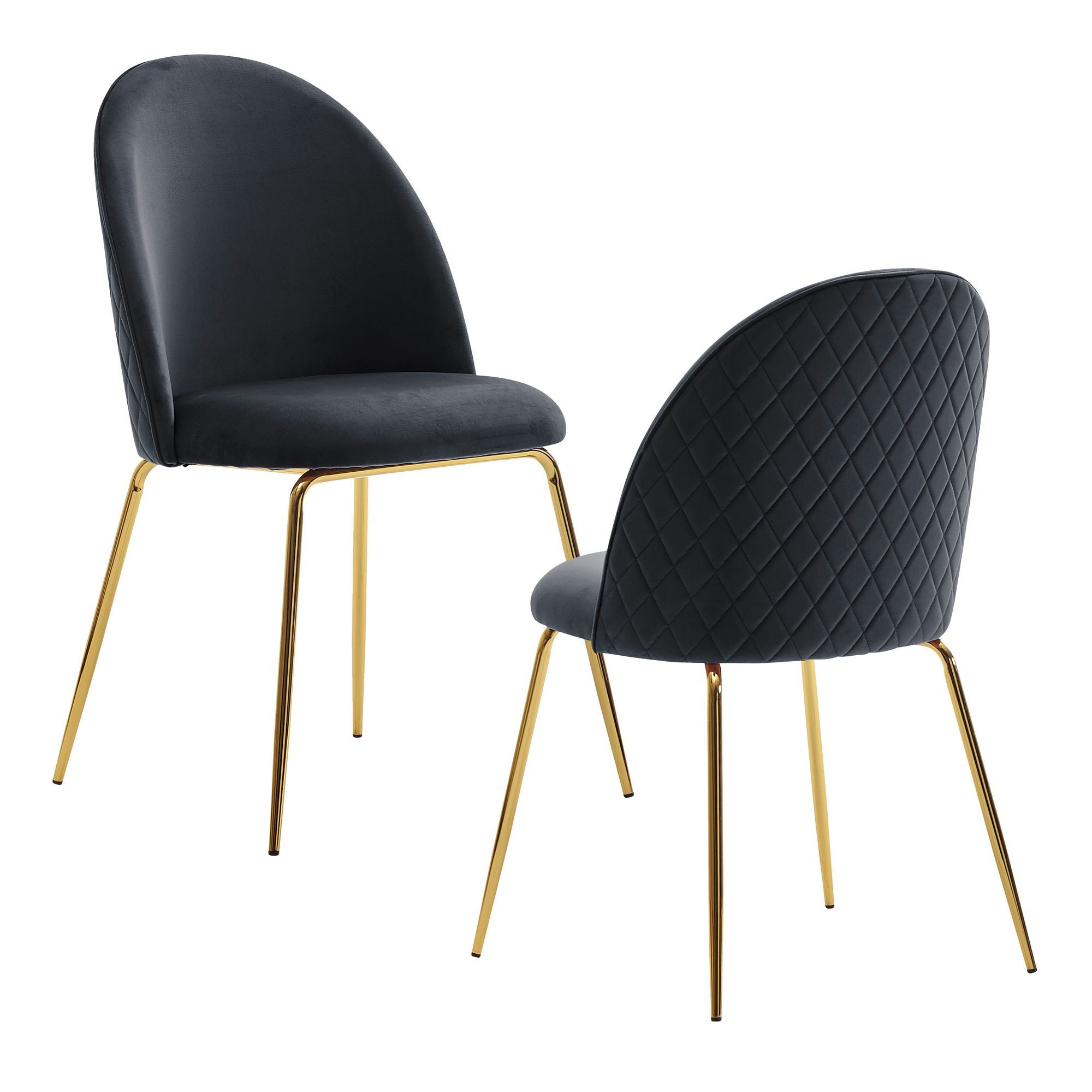 FINEBUY Esszimmerstuhl FB59794 (2er Set Samt günstig online kaufen