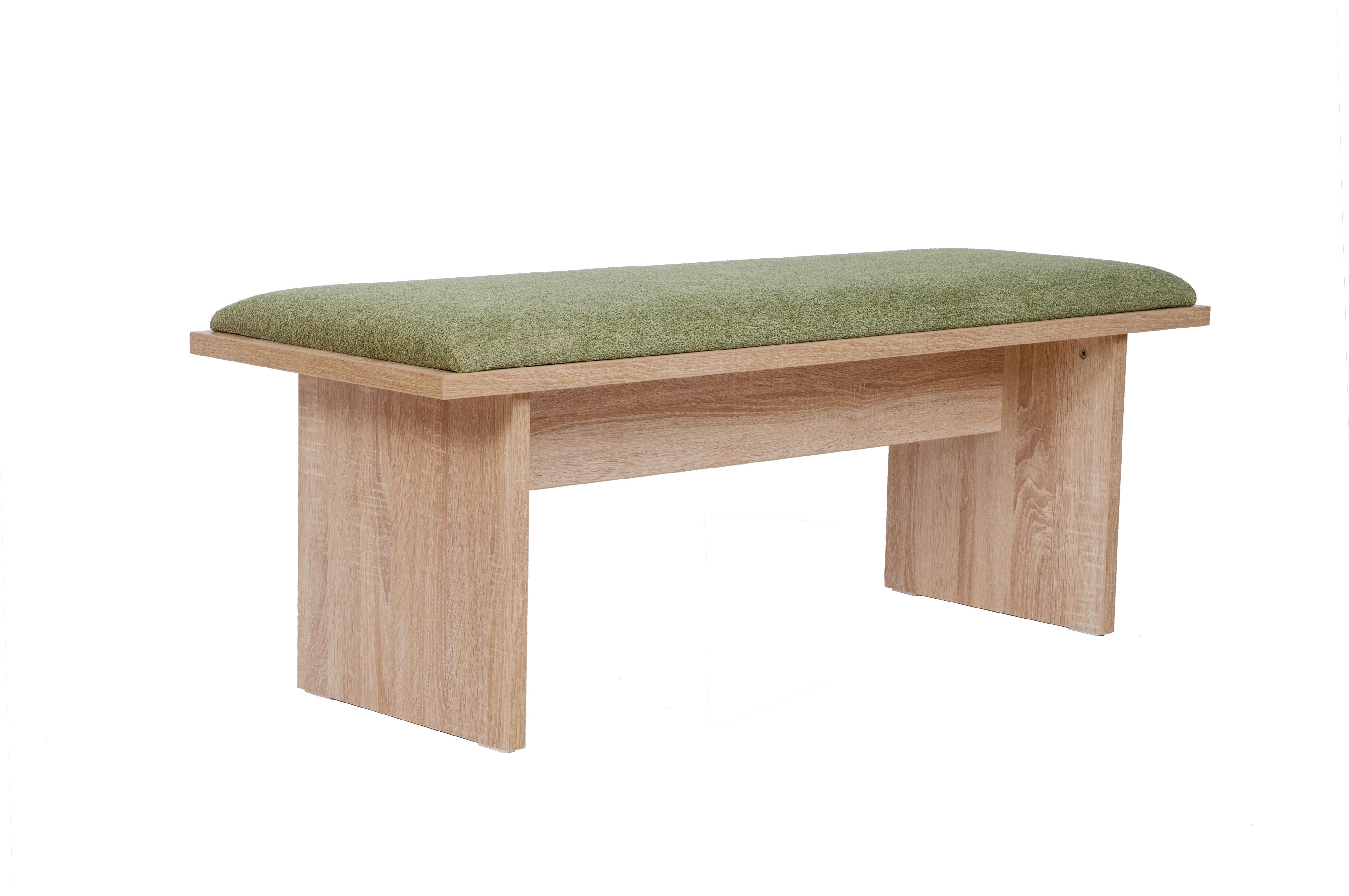 kundler home Sitzbank Küchenbank 'Die Stilvolle' gepolstert, L: 125 cm, Eiche Premiumdekor