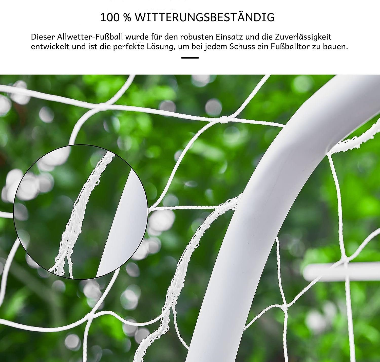 TLGREEN Fußballtor Verdickter PVC-Rahmen mit Schnappsystem (244 x 155 x 90 cm, 1 St., Einfache Montage, Fussballtore für den Garten oder Park, weiß)