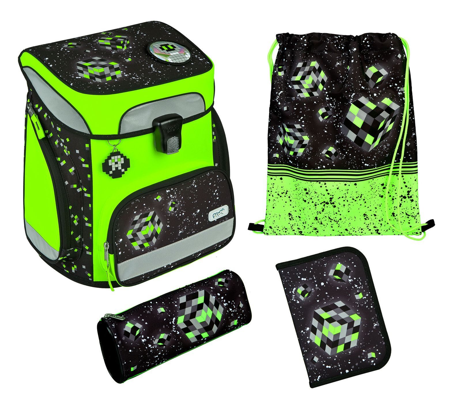 Scooli Ранцы EasyFit Ранцы-Set 5-teilig Glow Edition (Set, 4-tlg)