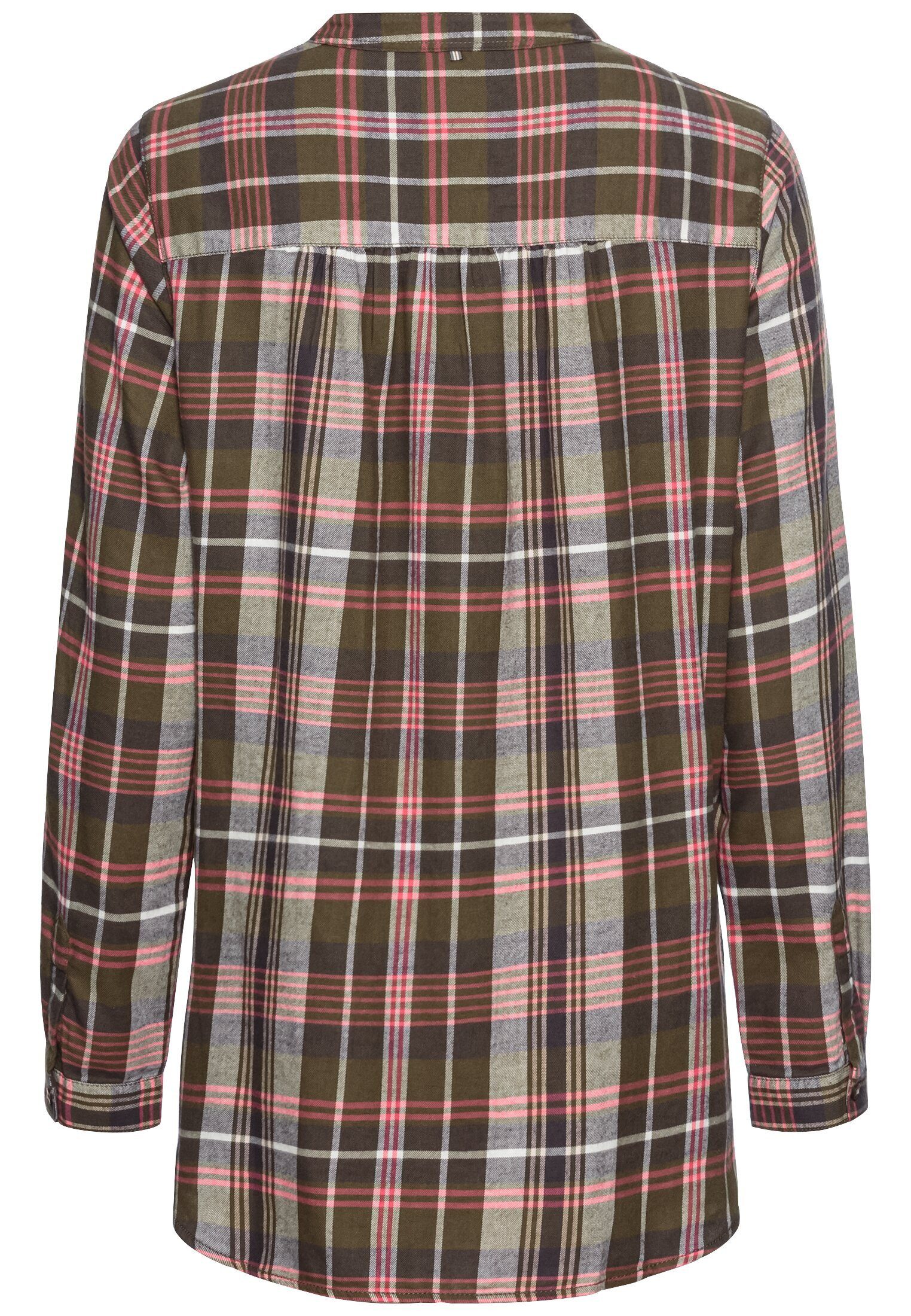 camel active Langarmbluse Karobluse mit Stehkragen günstig online kaufen