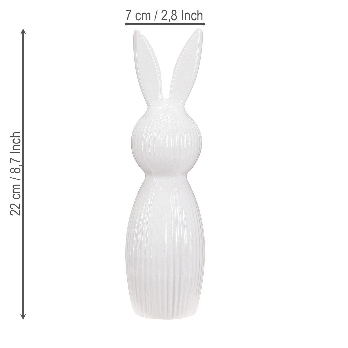 Florists Products Osterhase Elegante Hasenfigur für moderne Frühlings- und Osterdekoration, 2 Stü