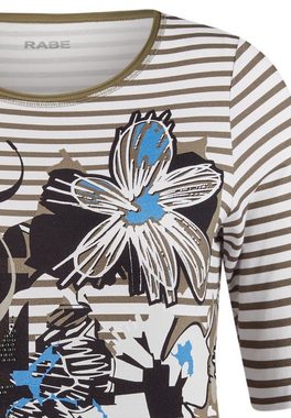 Rabe T-Shirt mit kunstvollem Blumen-Print
