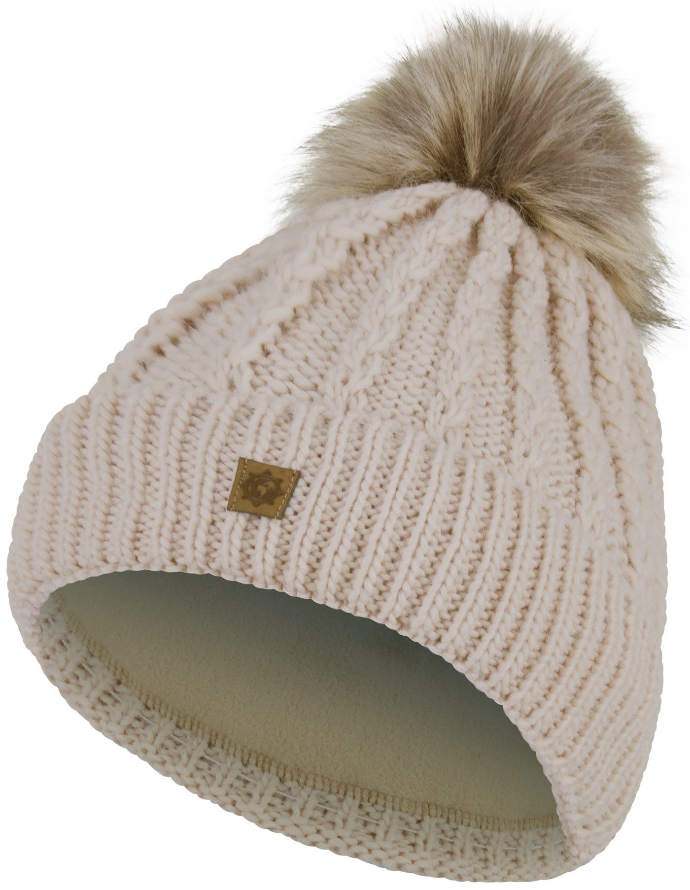 compagno Bommelmütze (1-St) Wintermütze Strickmütze Damen Mütze Winter Beanie