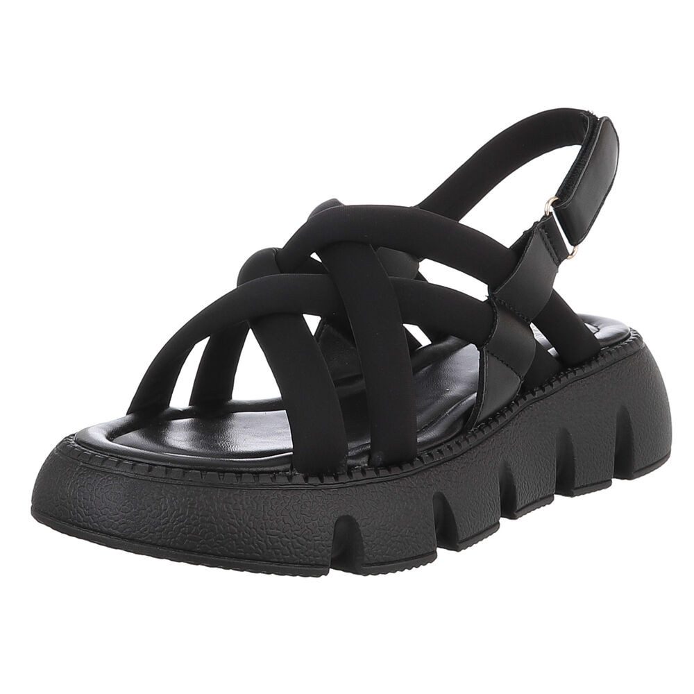 Ital-Design Moderne Sandalen mit Woven-Riemen für günstig online kaufen