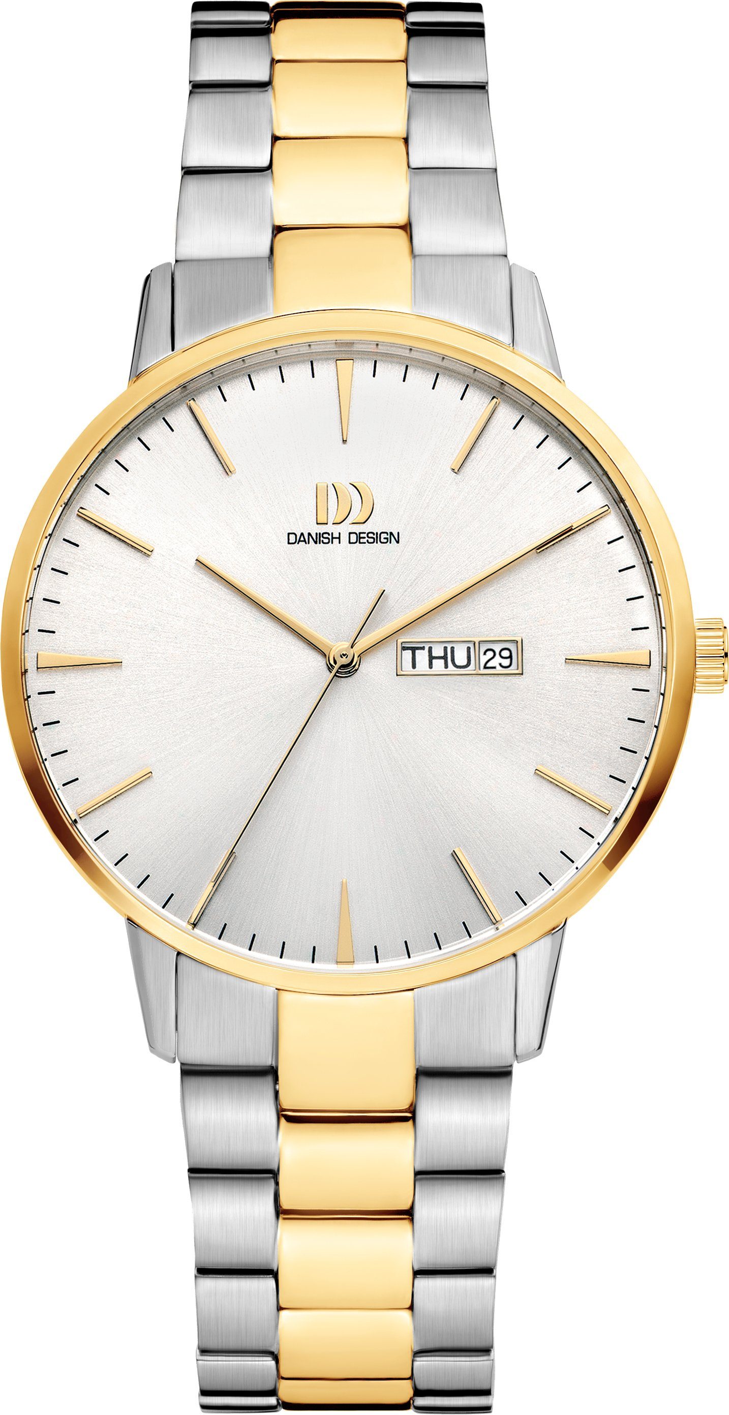 Danish Design Quarzuhr Herrenuhren Tag Datum ⌀41mm Metallband Akilia Link Herrenuhren