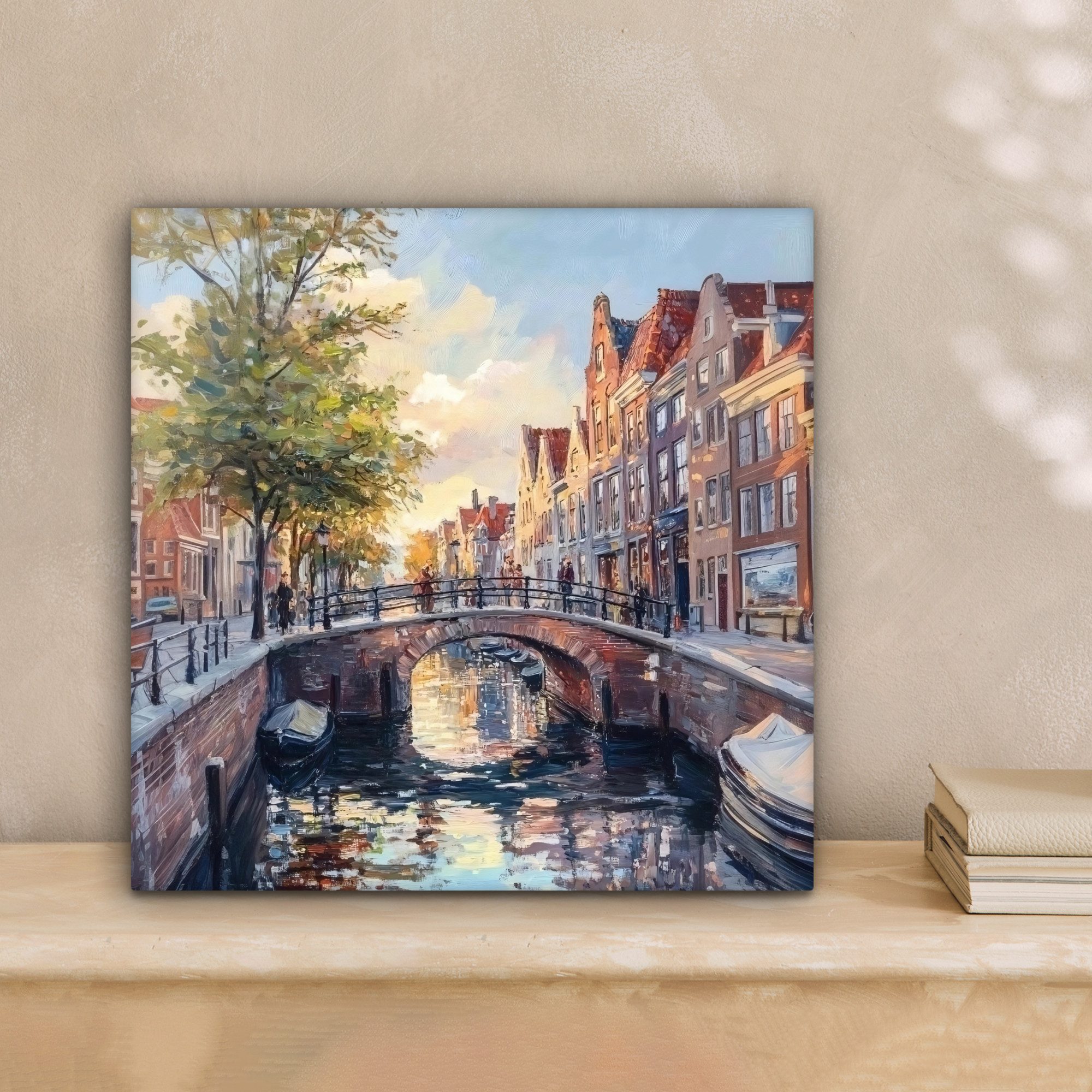 OneMillionCanvasses® Leinwandbild Brücke - Stadt - günstig online kaufen