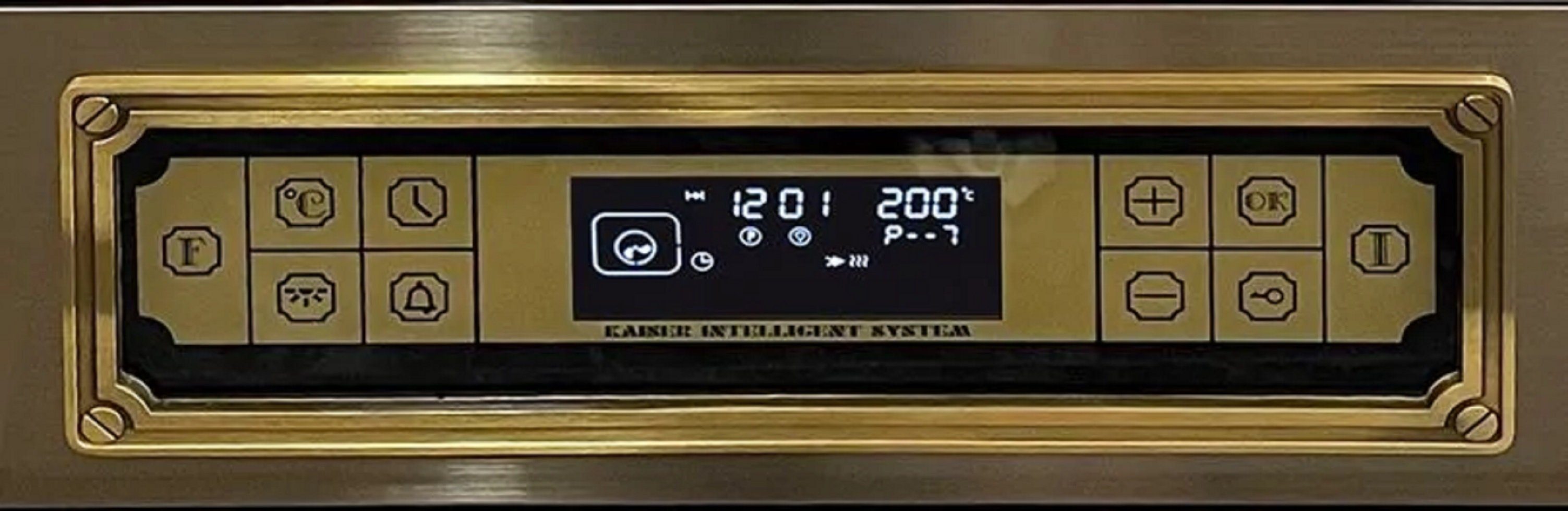 Kaiser Küchengeräte Einbaubackofen EH 6726 AD+WK 2000 Em, mit 1-fach-Teleskopauszug, Einbau Backofen 80L, 11 Betriebsfunktionen+ Retro Wasserkocher