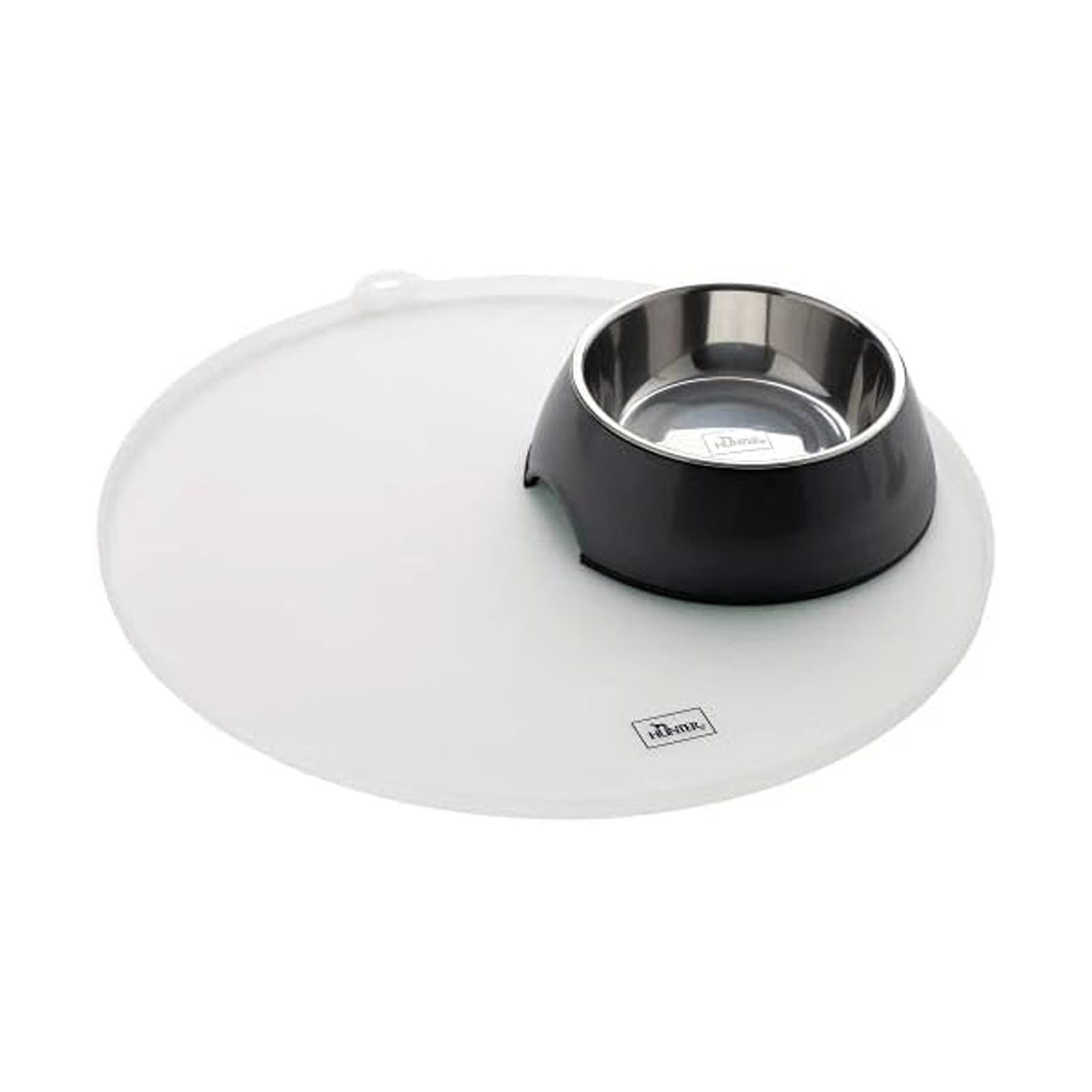 Hunter Napfunterlage Futtermatte Unterlage Rutschfest Futterunterlage, Silikon mit Rand Rund Transparent Ø 38cm – Bild 2 von 5