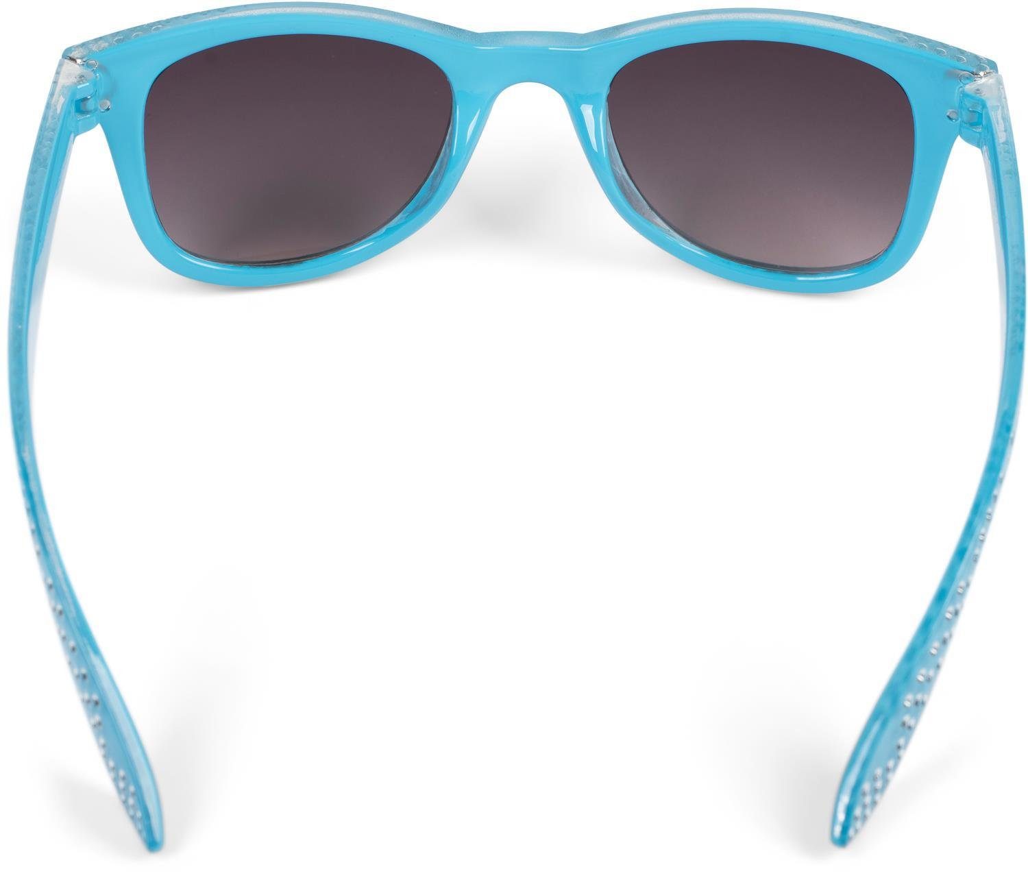 styleBREAKER Sonnenbrille (1-St) Getönt Gestell Blau / Verlauf Glas Grau