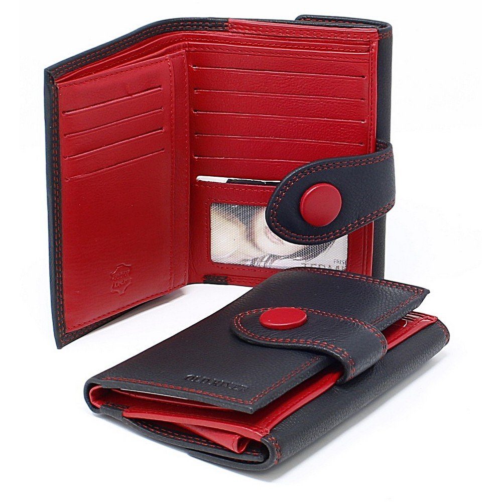 SHG Geldbörse Damen Geldbörse Leder Portemonnaie Frauen Geldbeutel