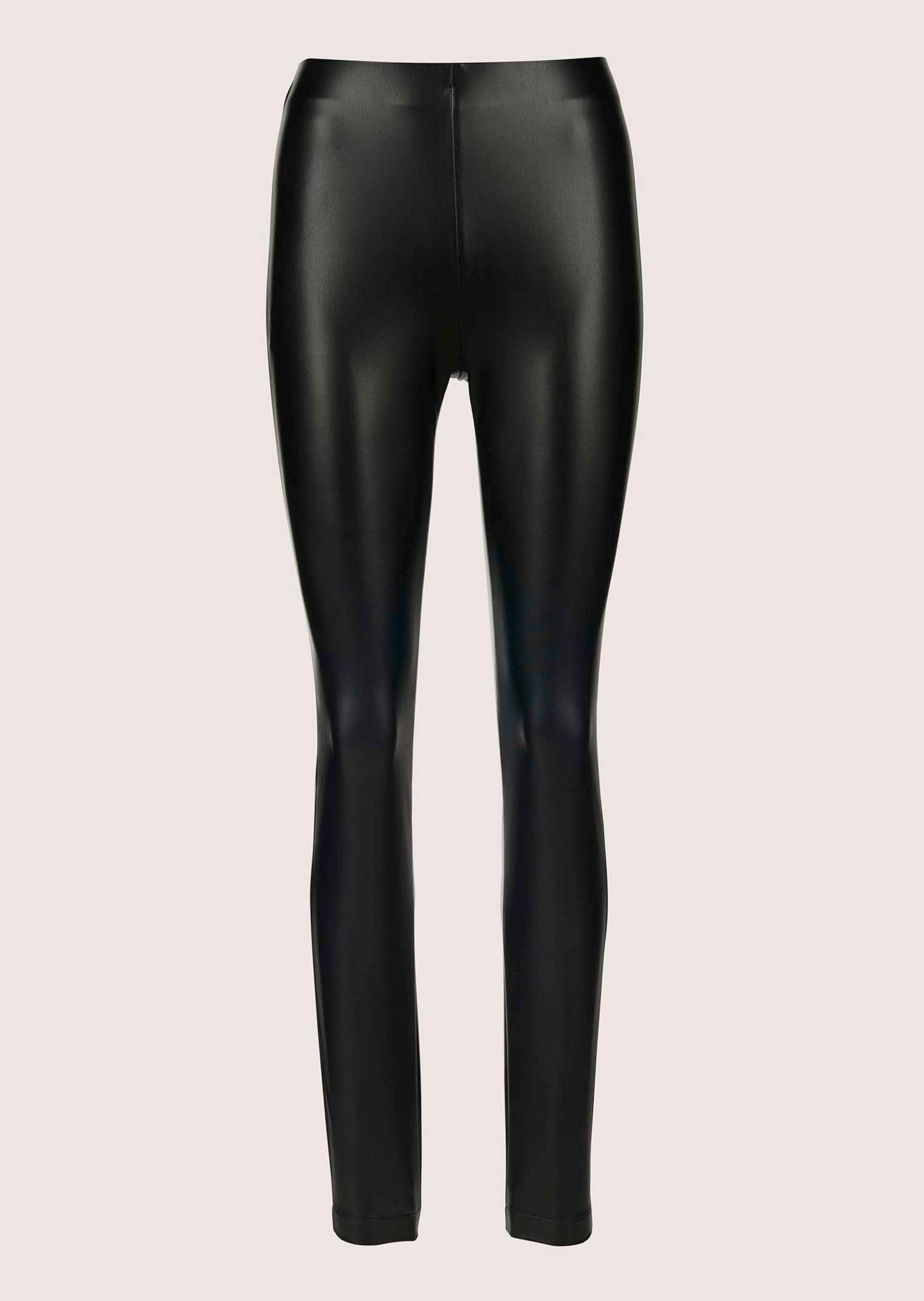 Leggings Glanzvolle Stretch-Leggings in Leder-Optik