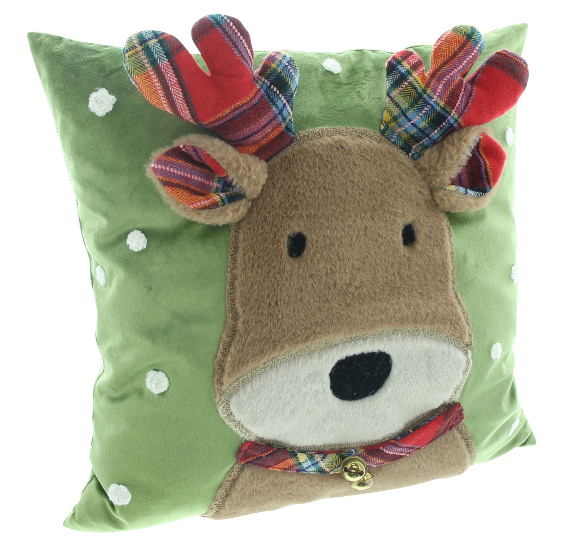 Home-trends24.de Kissenhülle 3-D Rentier Elch Kissenhülle Kissenbezug Couch Kissen Deko Weihnachten