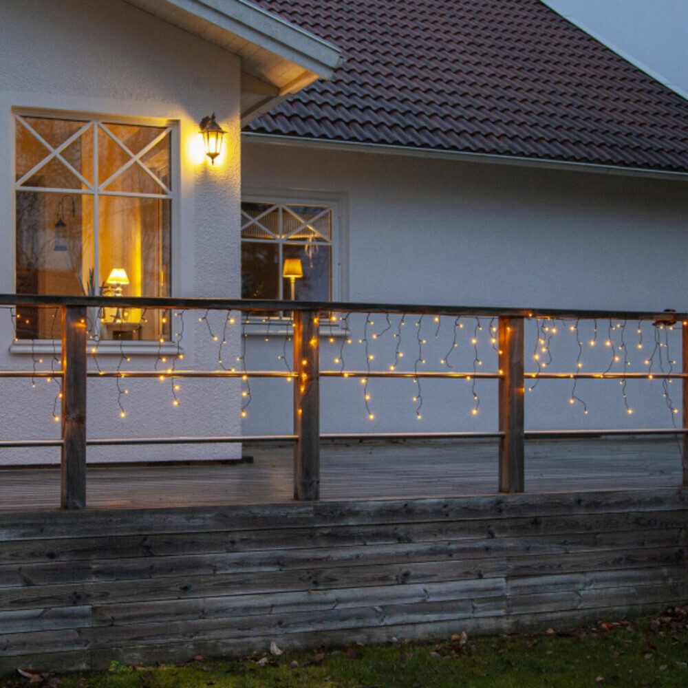 STAR TRADING LED-Lichterkette "Serie LED" 960-flammig, schwarz, Eiszapfen, 8,5W, warmweiß, L23900mm