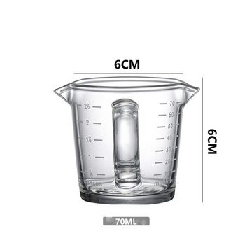 FELIXLEO Vorratsdose 2er Set Messbecher, Measuring Cups 1L, Meßbecher für Mehl, Zucker, (2-tlg)