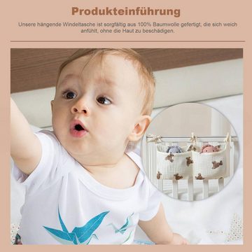 Daisred Aufbewahrungstasche Hängender Babybett-Taschen-Organizer Betttasche 18x38cm