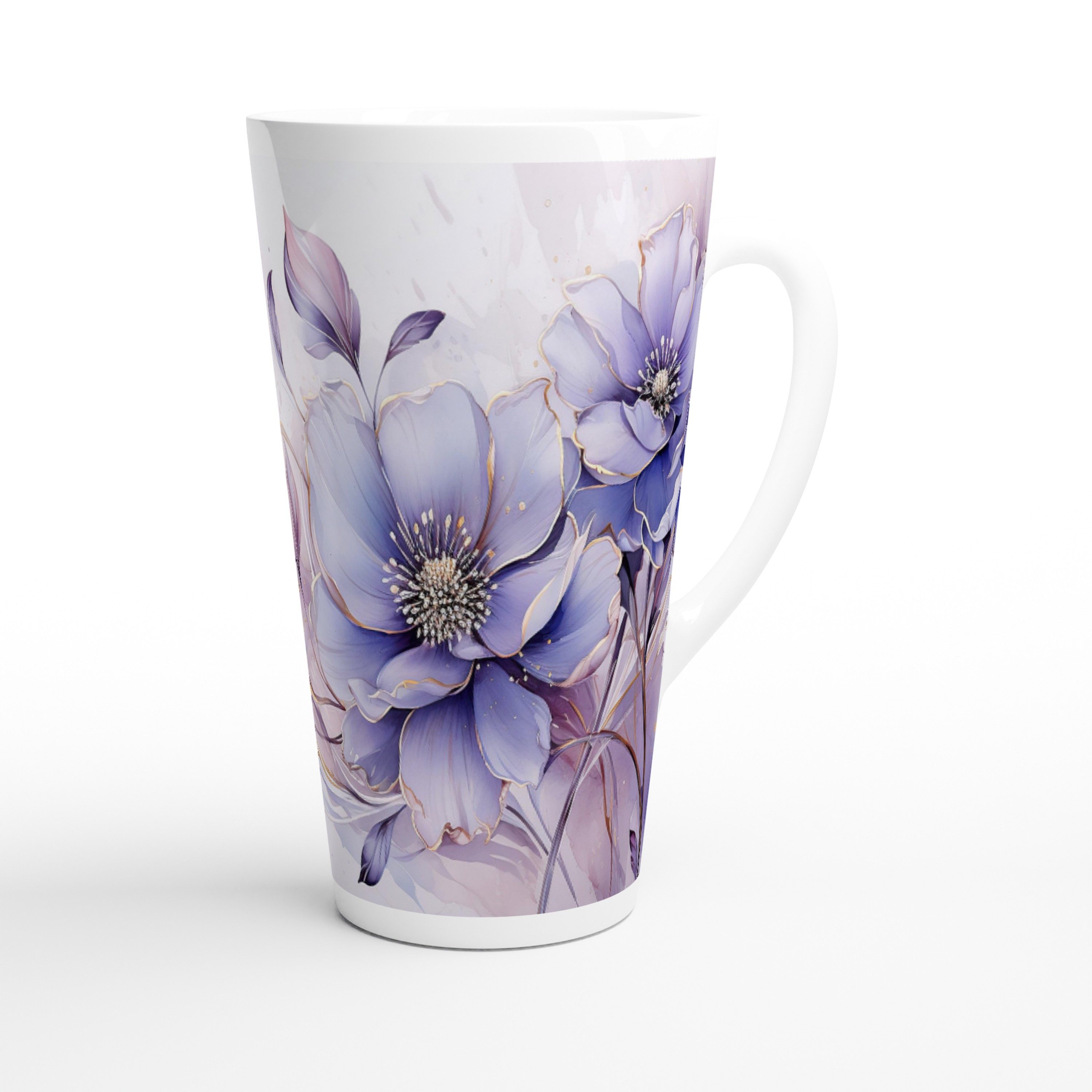 Alltagszauber Latte-Macchiato-Tasse - Jumbo-Tasse WINDFLOWER, Keramik, extra groß, für 500ml Inhalt