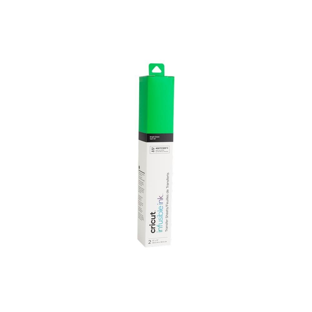 Cricut Dekorationsfolie Infusible Ink Transferfolie Bright Green, Grün, 2 Stück, Folie, Klebefolie, Bügelfolie, Bügelbilder, zum Aufbügeln, basteln, Bastelmaterial