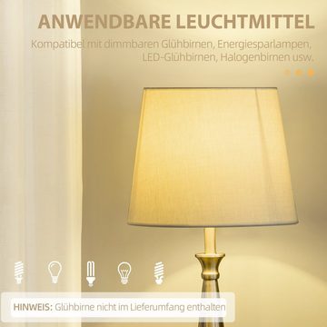 HOMCOM Stehlampe 2 Tischleuchten, 1 Stehleuchte, 35.5x 35.5 x 146 cm, Ein-,Ausschalter, Ohne Leuchtmittel, 3er Set