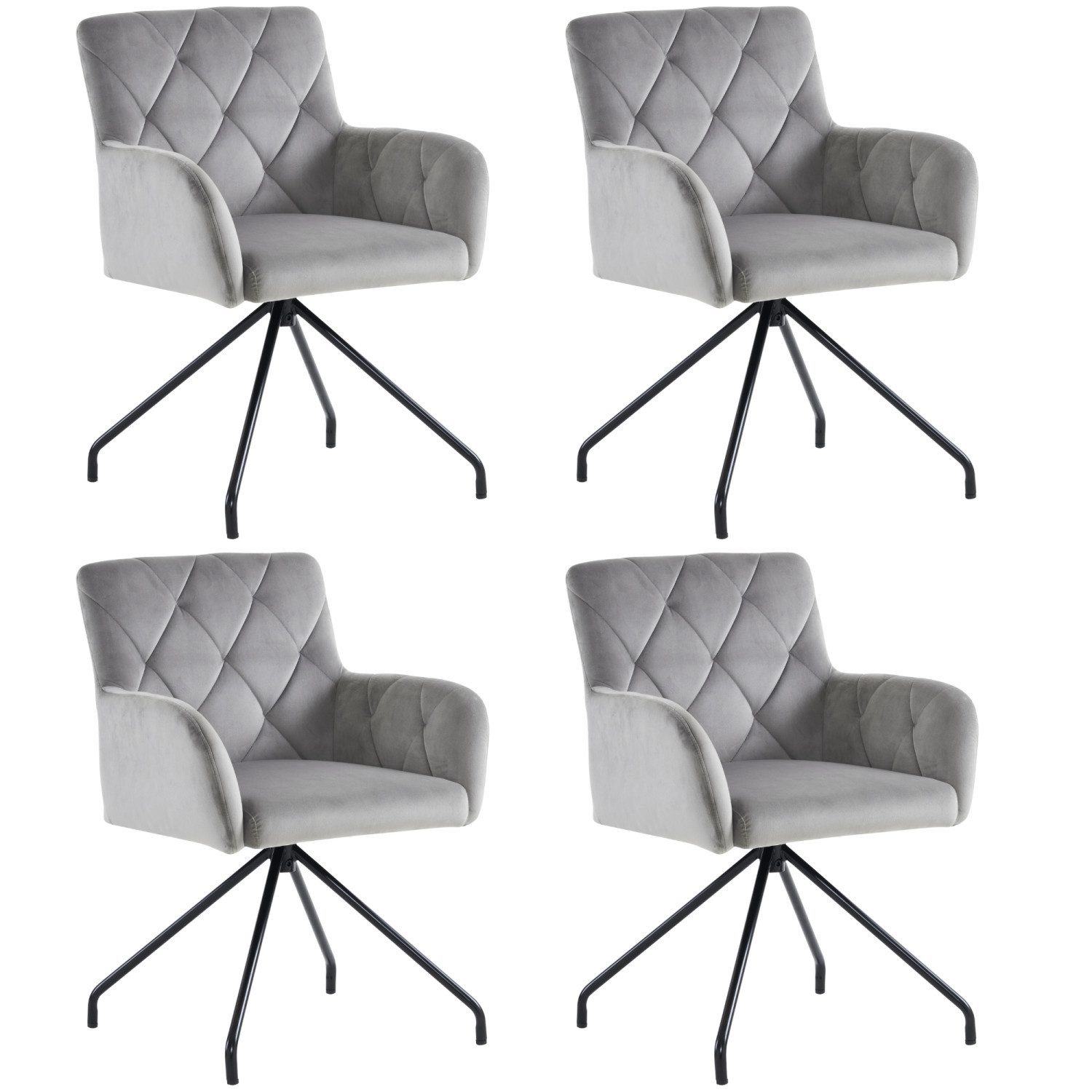 Flieks Polsterstuhl (Set, 4 St), 4er Set Esszimmerstuhl Wohnzimmerstuhl mit günstig online kaufen