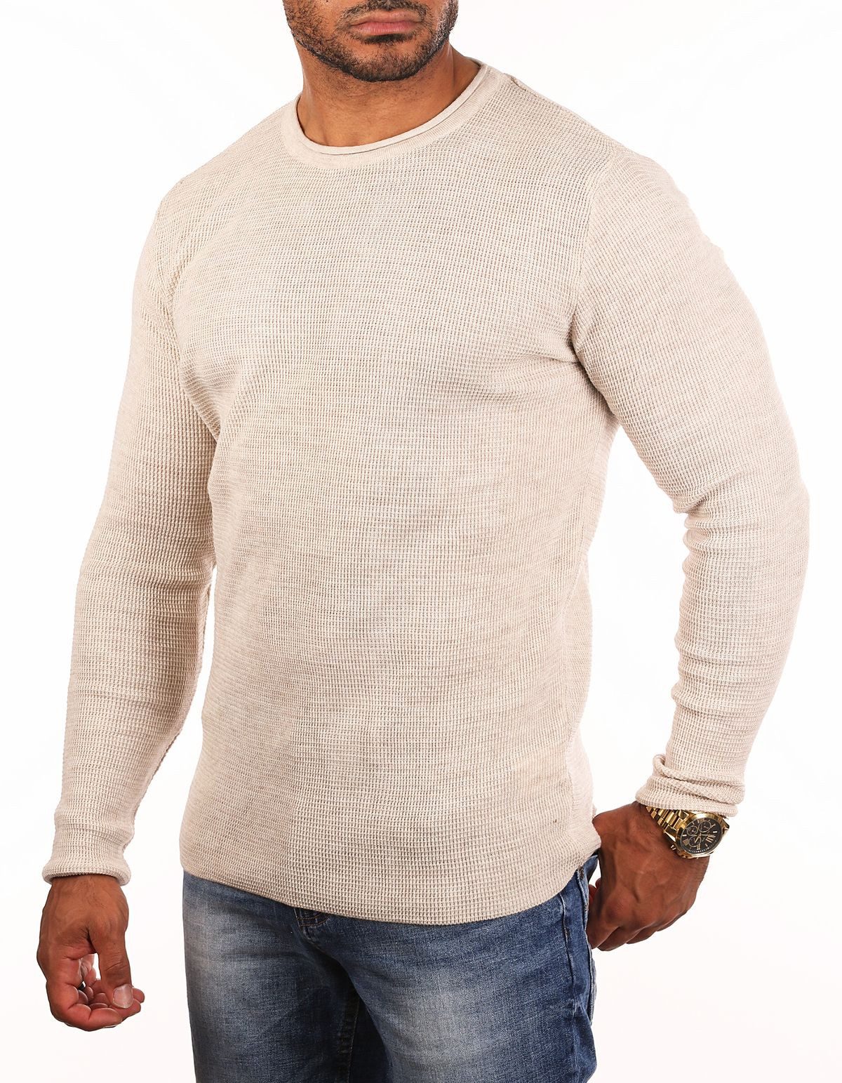 CARISMA Strickpullover Herren leichter Feinstrick einfarbig günstig online kaufen