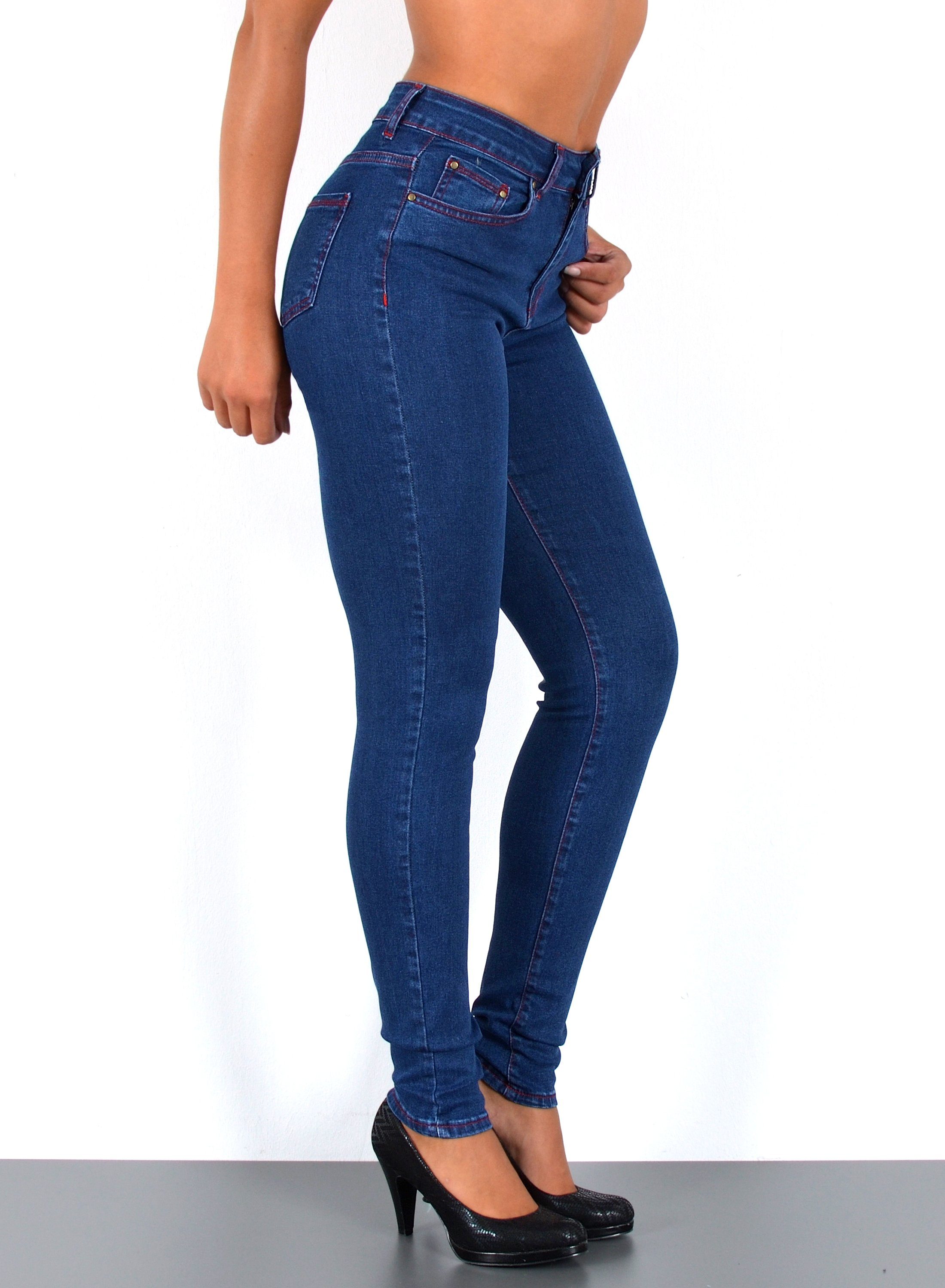 ESRA Skinny-fit-Jeans S400 Damen High Waist Skinny Jeans Stretch Hose hohe günstig online kaufen