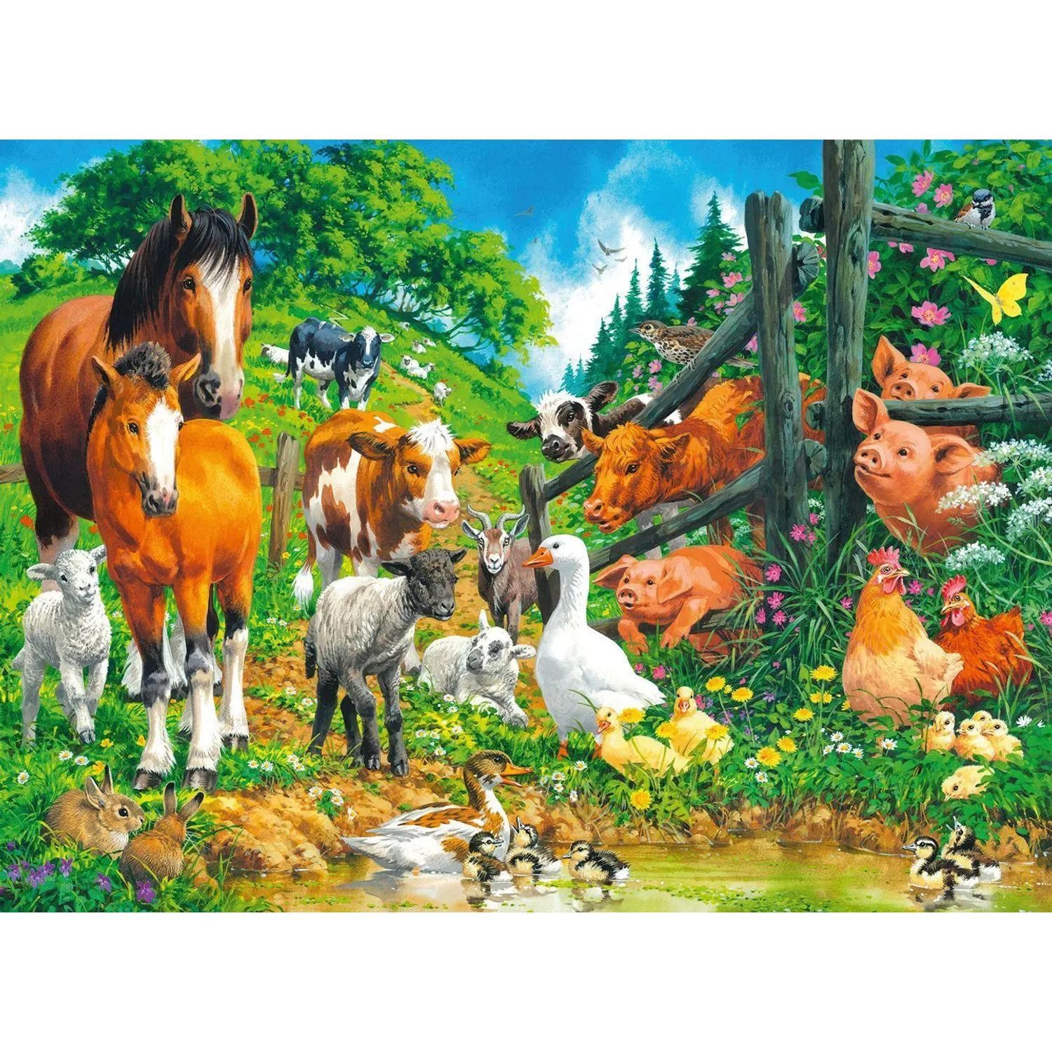 Ravensburger Puzzle Versammlung der Tiere, Puzzle 100 Teile XXL, 100 Puzzle günstig online kaufen