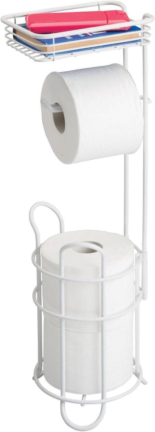 mDesign Badaccessoire-Set Toilettenpapierhalter Stand mattweiß Klopapierhal günstig online kaufen