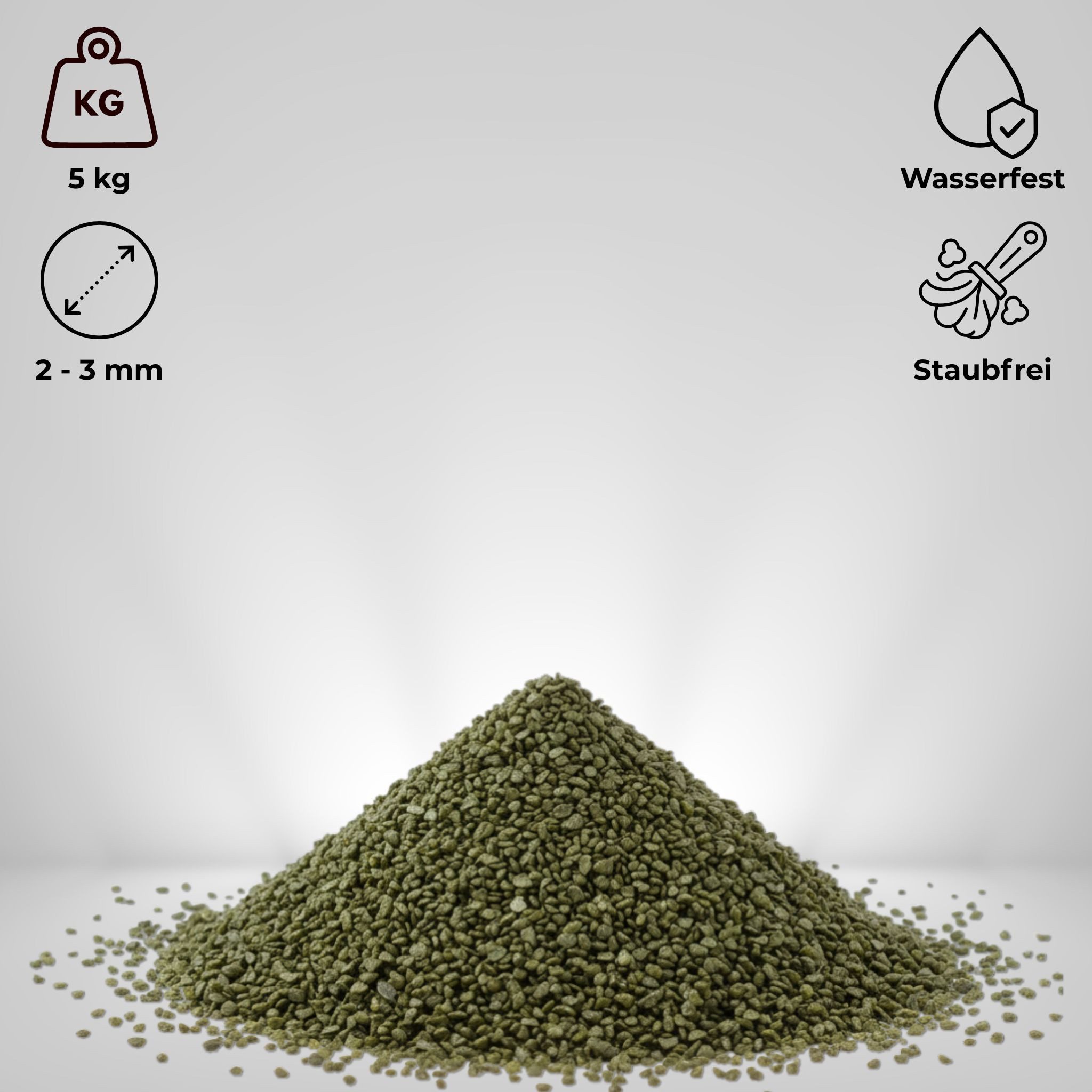 matches21 HOME & HOBBY Dekosand Deko-Granulat oliv-grün Ø 2 - 3 mm als Gläser, Vasen Streudeko (1-St)
