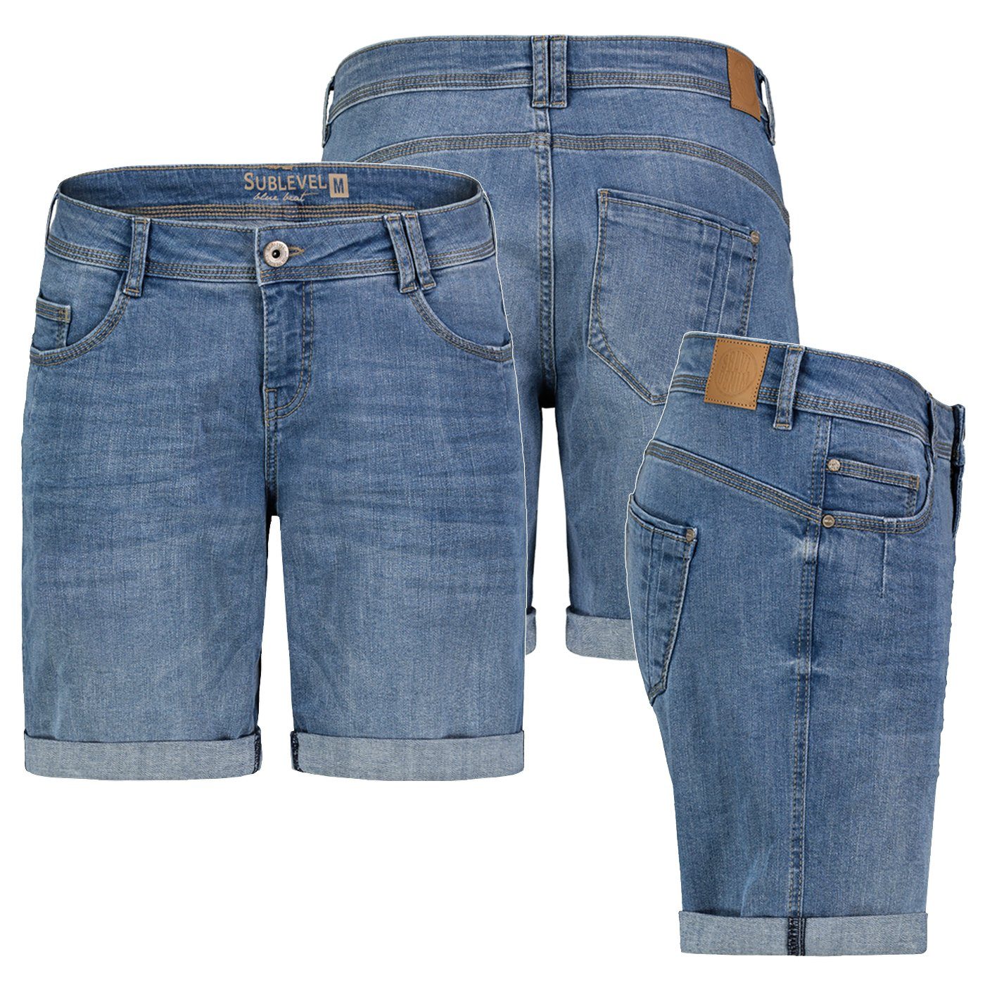 SUBLEVEL Bermudas Damen Jeans Shorts Bermuda günstig online kaufen