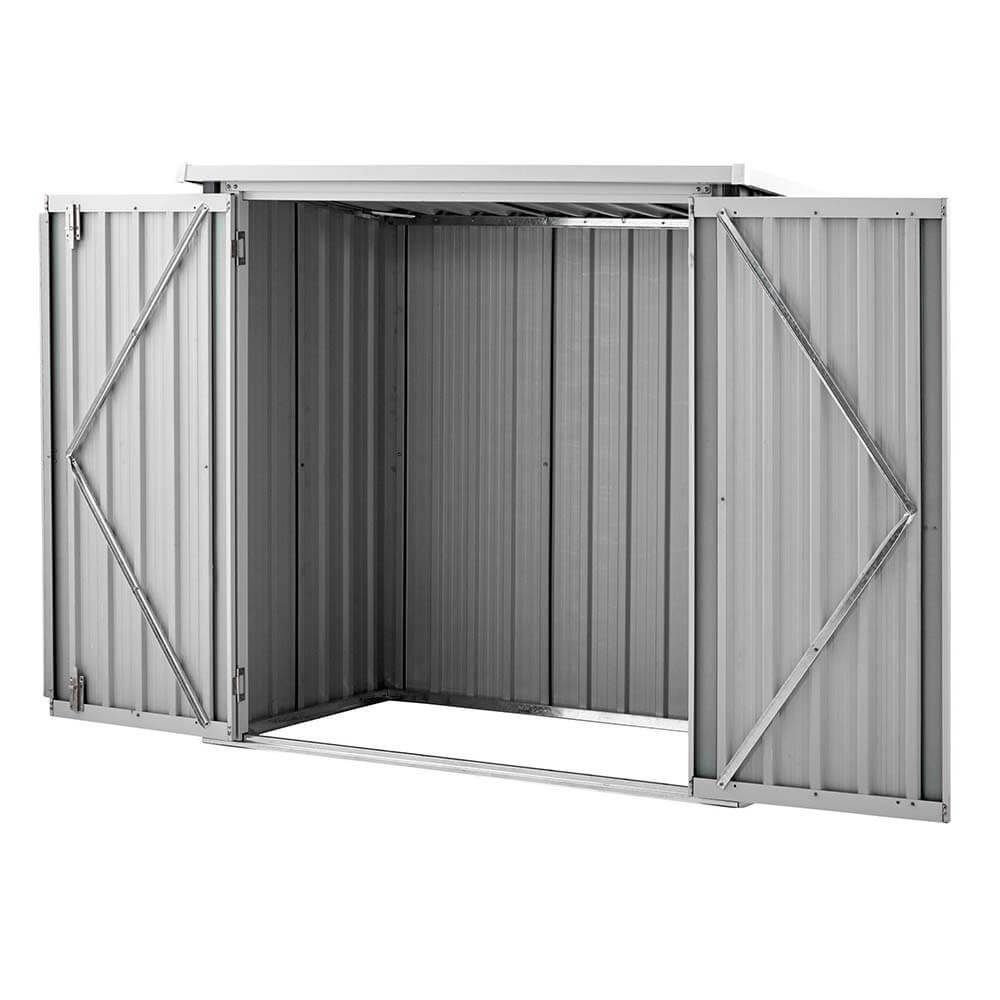 HOME DELUXE Gerätehaus Geräteschuppen BOHIO - XXS, BxT: 147x76 cm, verzinktes Stahl Gartenhaus, inkl. Fundamentrahmen & Pultdach