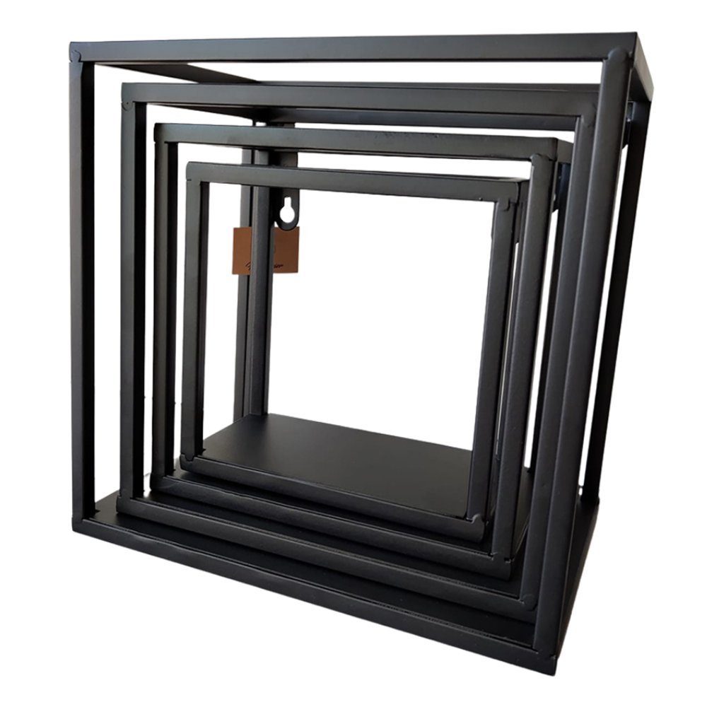 Hansmeier Wandregal Wandregal aus Metall - Metallregal - Schwarz - Schweber günstig online kaufen