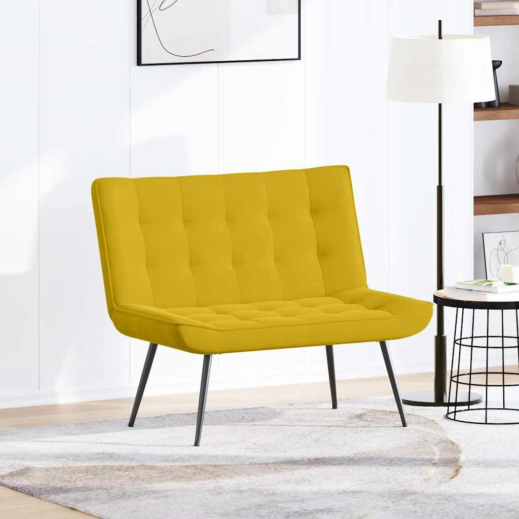 vidaXL Sitzbank Sitzbank Gelb 110x74x84 cm Samt