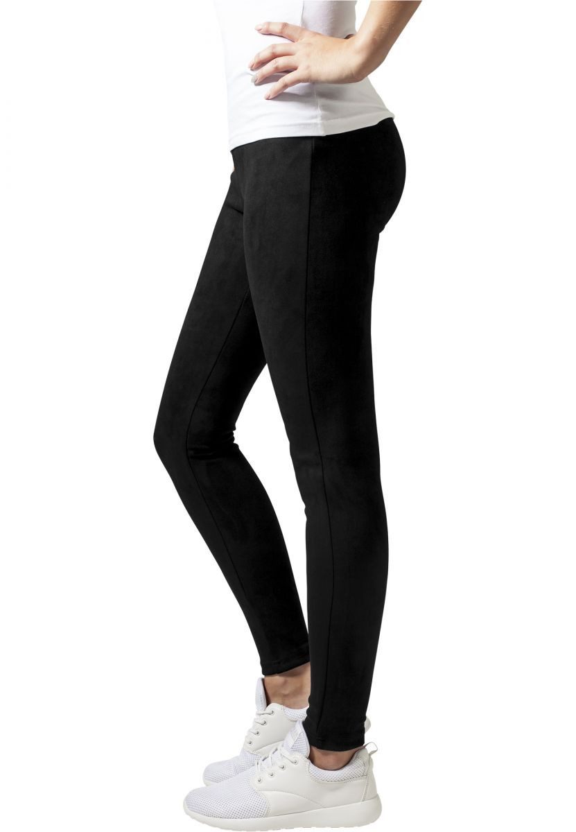 URBAN CLASSICS Leggings Ladies Imitation Suede Leggings XS bis XL
